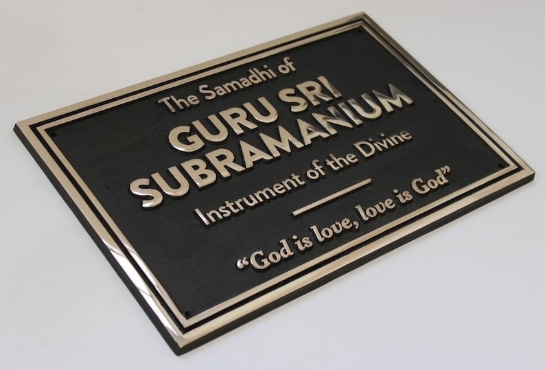 Bronze Plaque with Double Border | Custom Name Sign | Solid Cast Metal Wall Deco