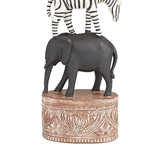 Polystone Safari Animals Decorative Sculpture Decor Statue Accent 4 3 16