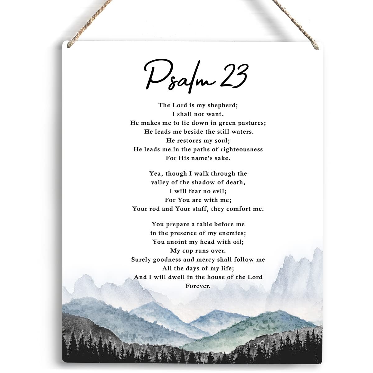 Christian Gifts Wall Decor Psalm 23 The Lord is My 8×10 inches, Psalm23