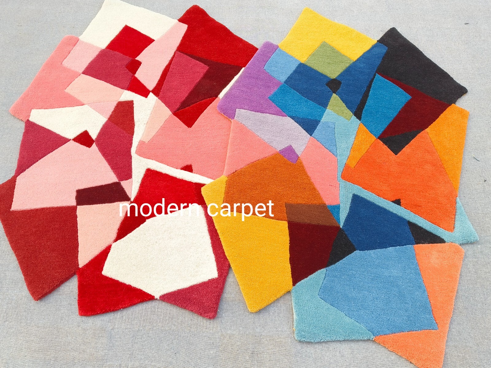 Irregular Shape Rugs Handmade 100% Woolen Hand Tufted For Home Decoration