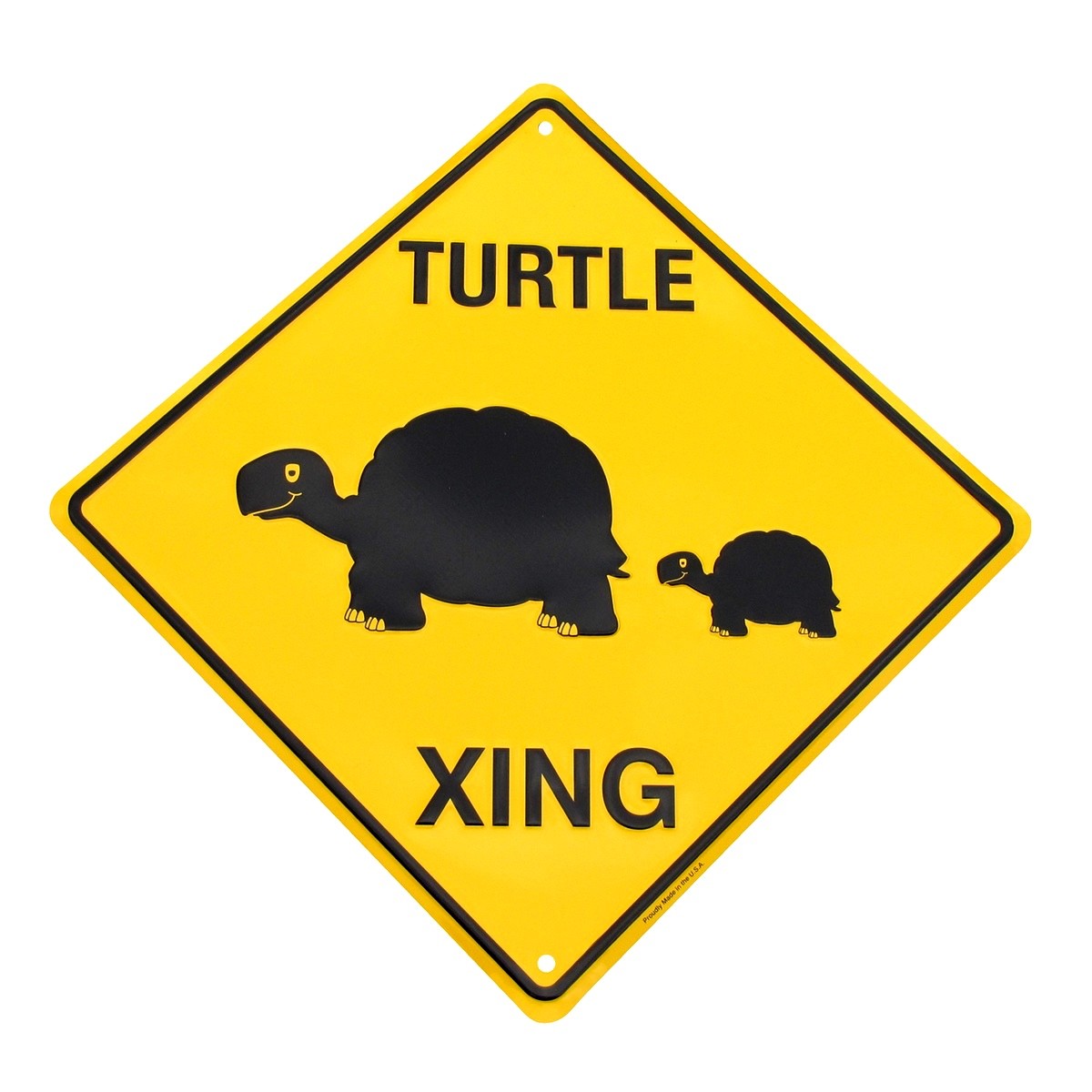 Caution Slow Turtle Crossing Funny Tin Metal Hwy Sign Yard Garden Decor Lawn Art