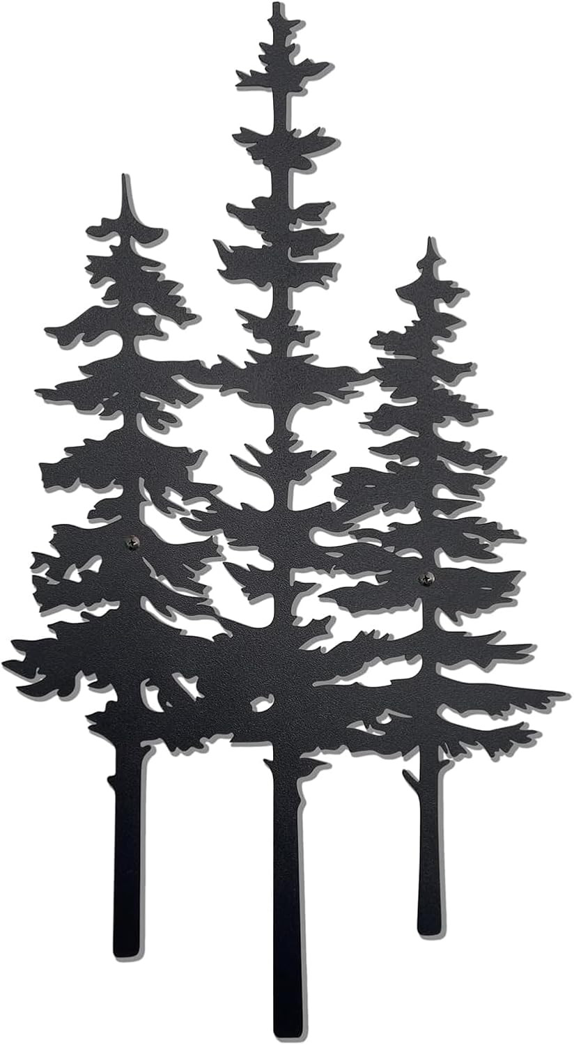Metal Wall Art Decor, Cabin Rustic Wall Decor, Pine Tree Decoration, Modern Home