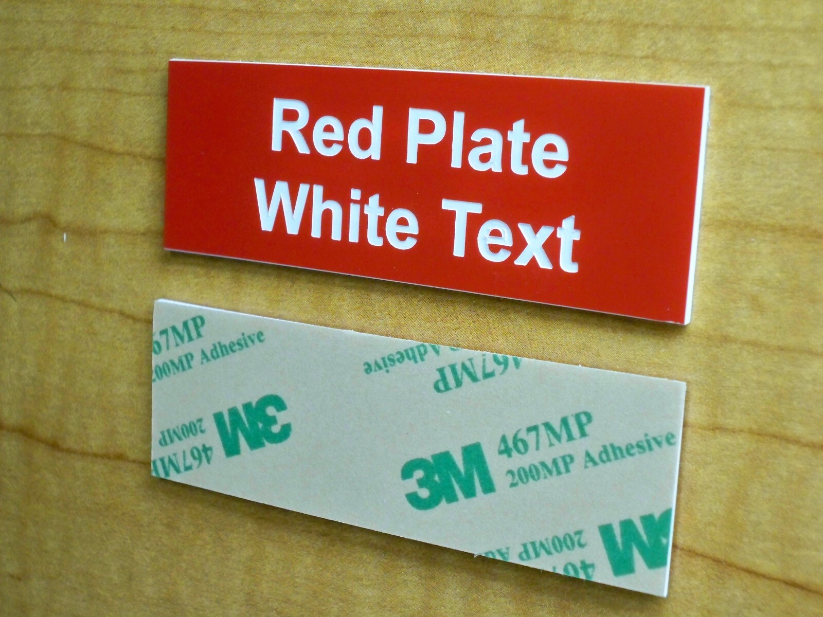 Custom Engraved 1×3 Plate w/ Adhesive | Personalized Office Wall Door Tag Badge