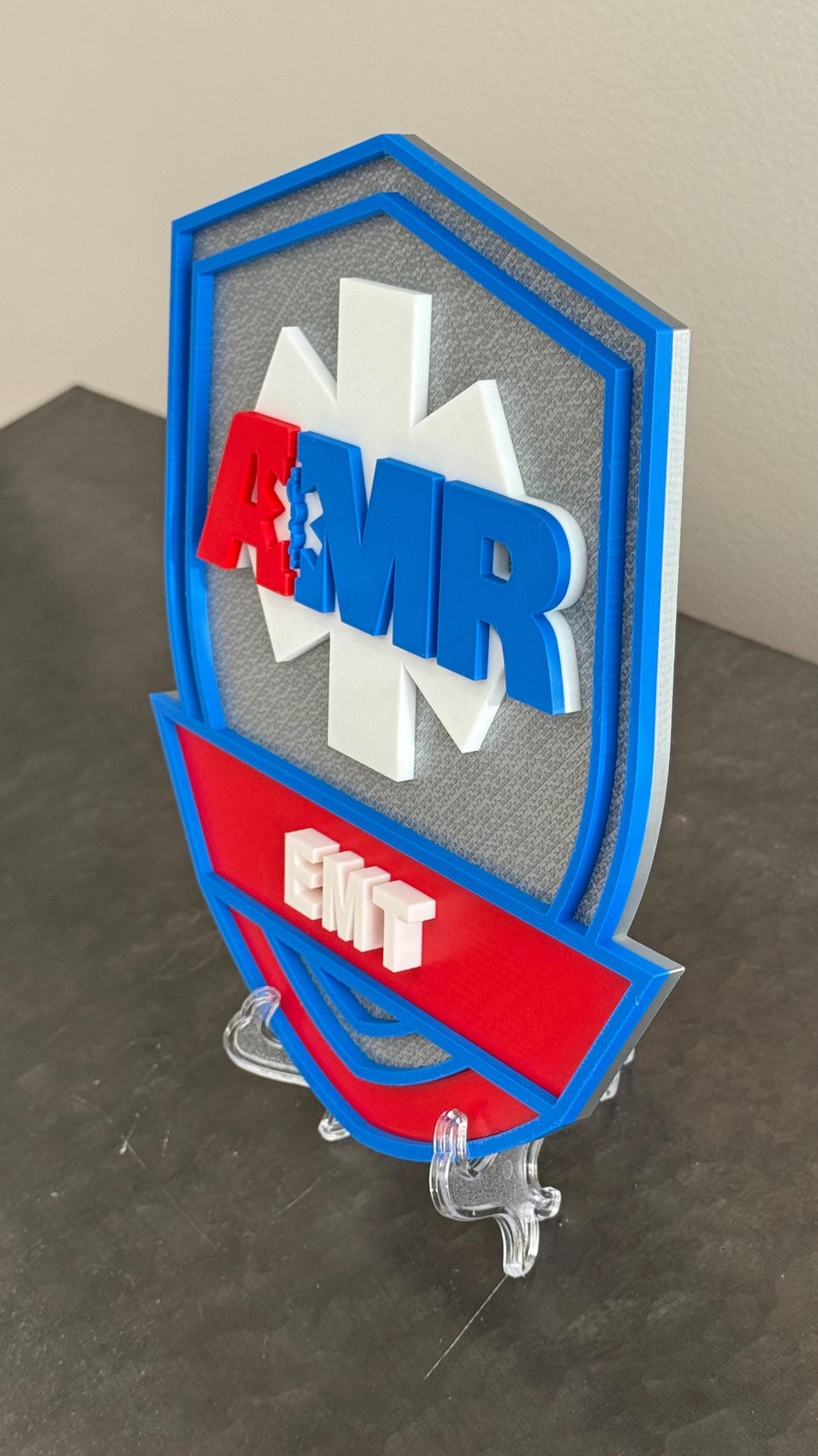 Paramedic Wall Art: AMR EMT 3D Embossed Plaque (Display or Gift)
