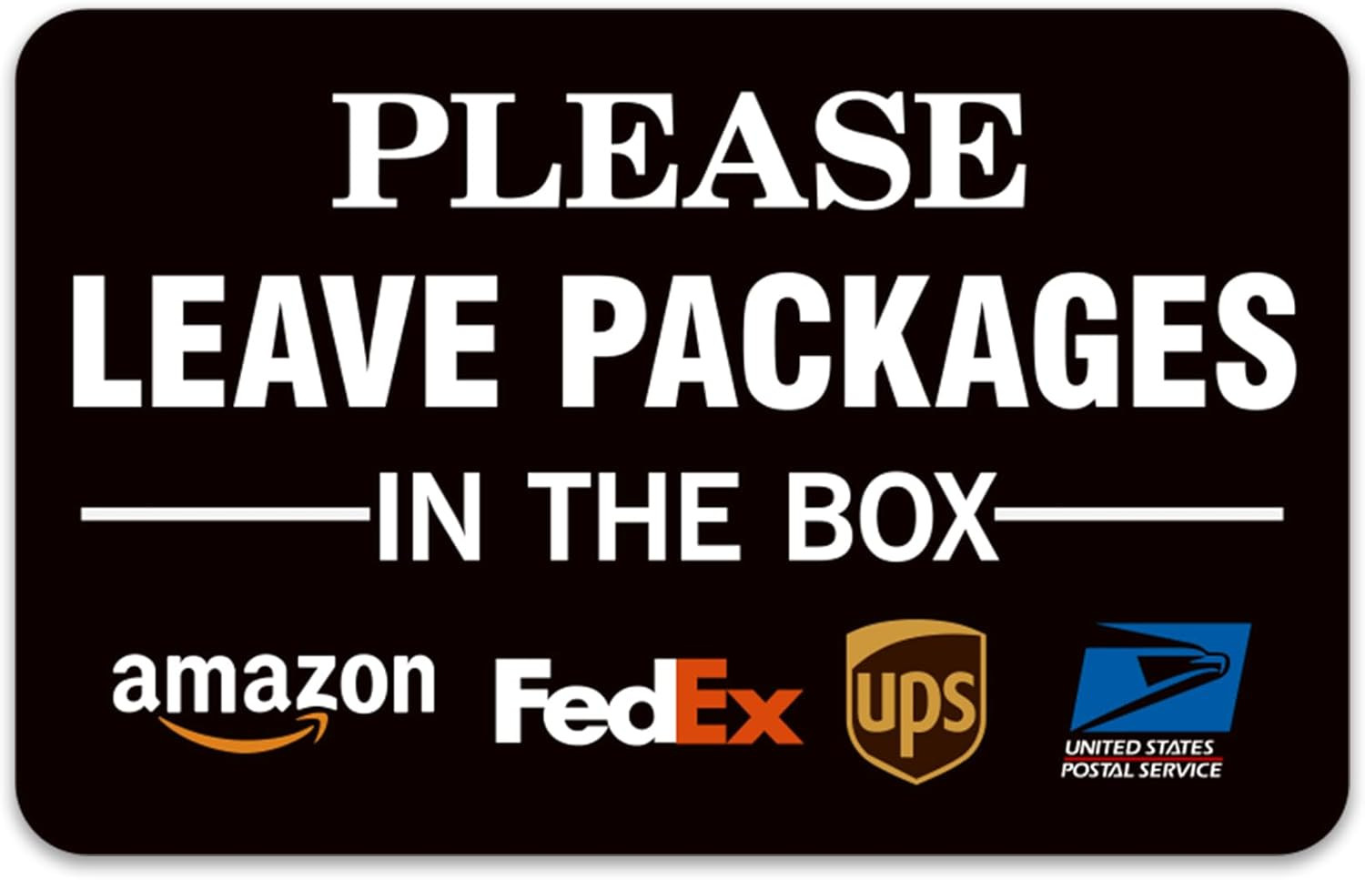 Leave Packages Here Sign Sticker, Self-Adhesive for Door, Outdoor Use (11.6″ X 7
