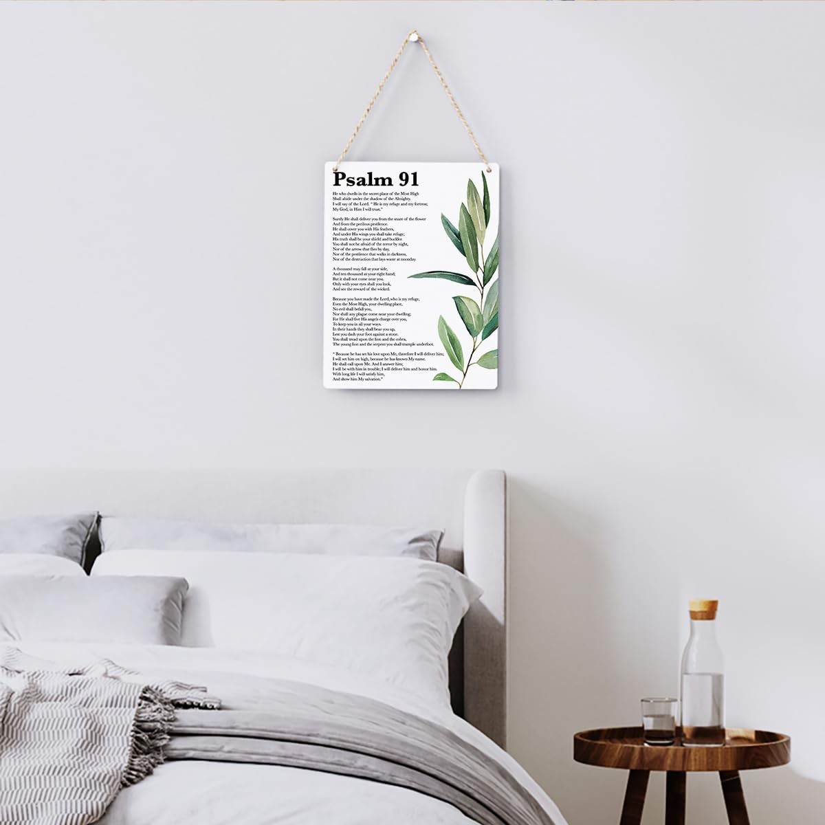 Inspirational Scripture Wall Art Bible Verses Psalm 91 10″L x 8″W, psalm 91