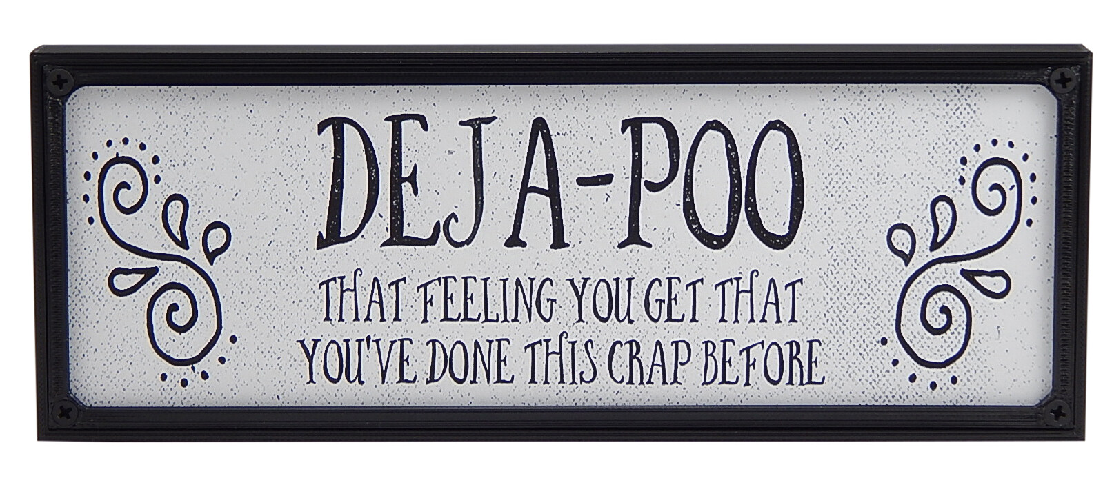 Funny & Cute Farmhouse Bathroom Toilet Sign Shelf Sitter Rustic Wall Home Decor