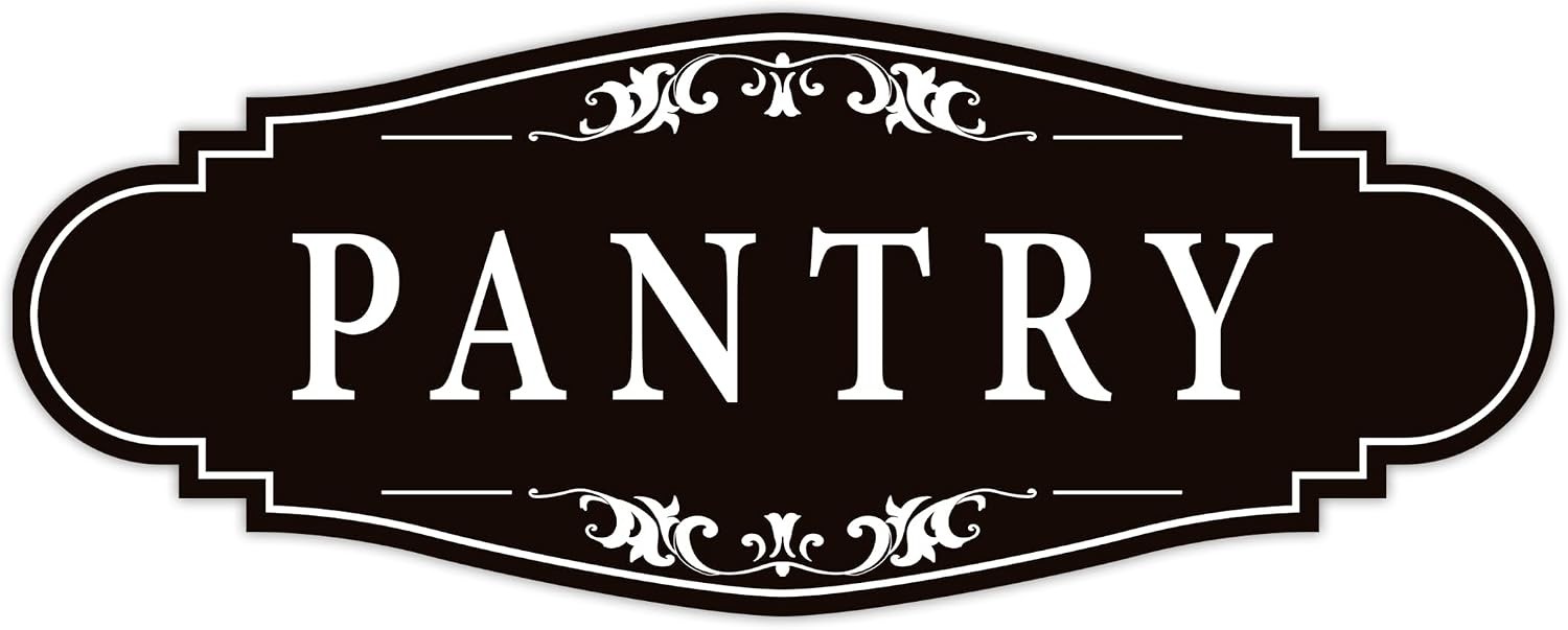 Pantry Door Sign Sticker Kitchen 9×3.5IN Self-adhesive Farmhouse Pantry Decor