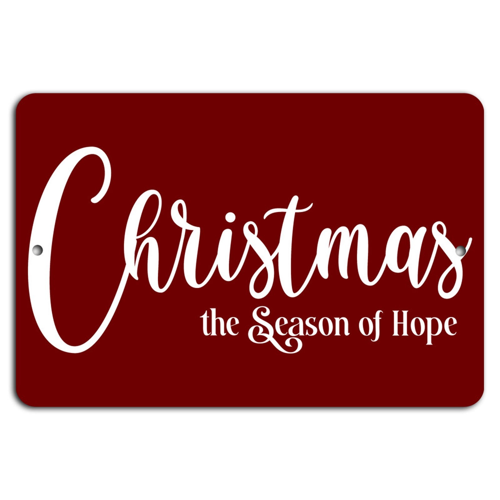 BanginPrints Rustic Christmas Sign Aluminum 8×12 Horizontal Outdoor