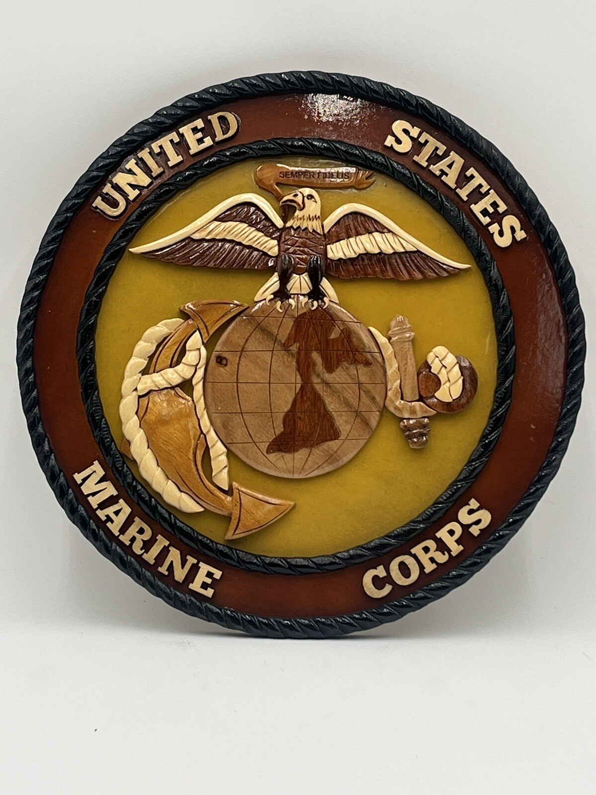 12″x12″ Wood Sign United States Marine Corps New In Box