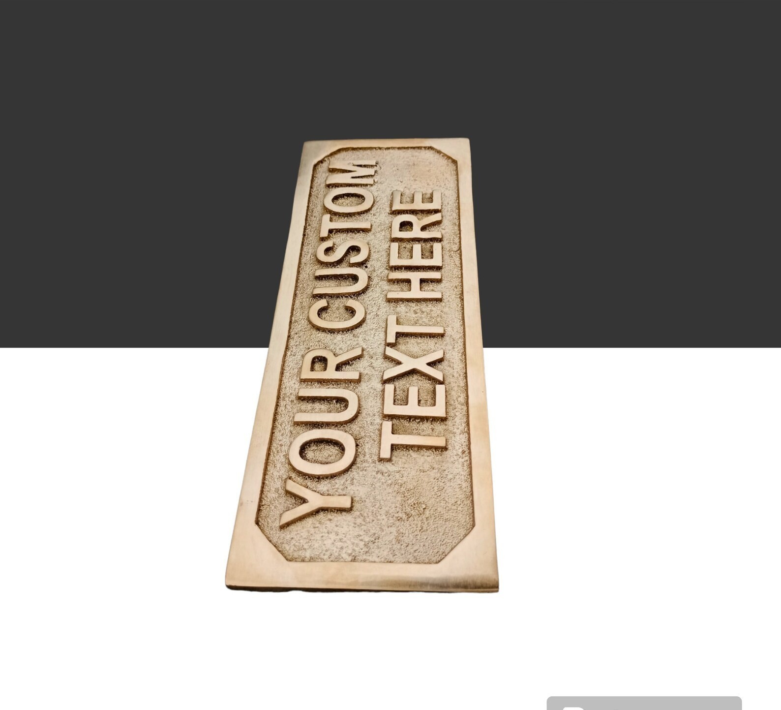 Personalized Vintage Brass Sign Custom Address Plaque House Number Nameplate