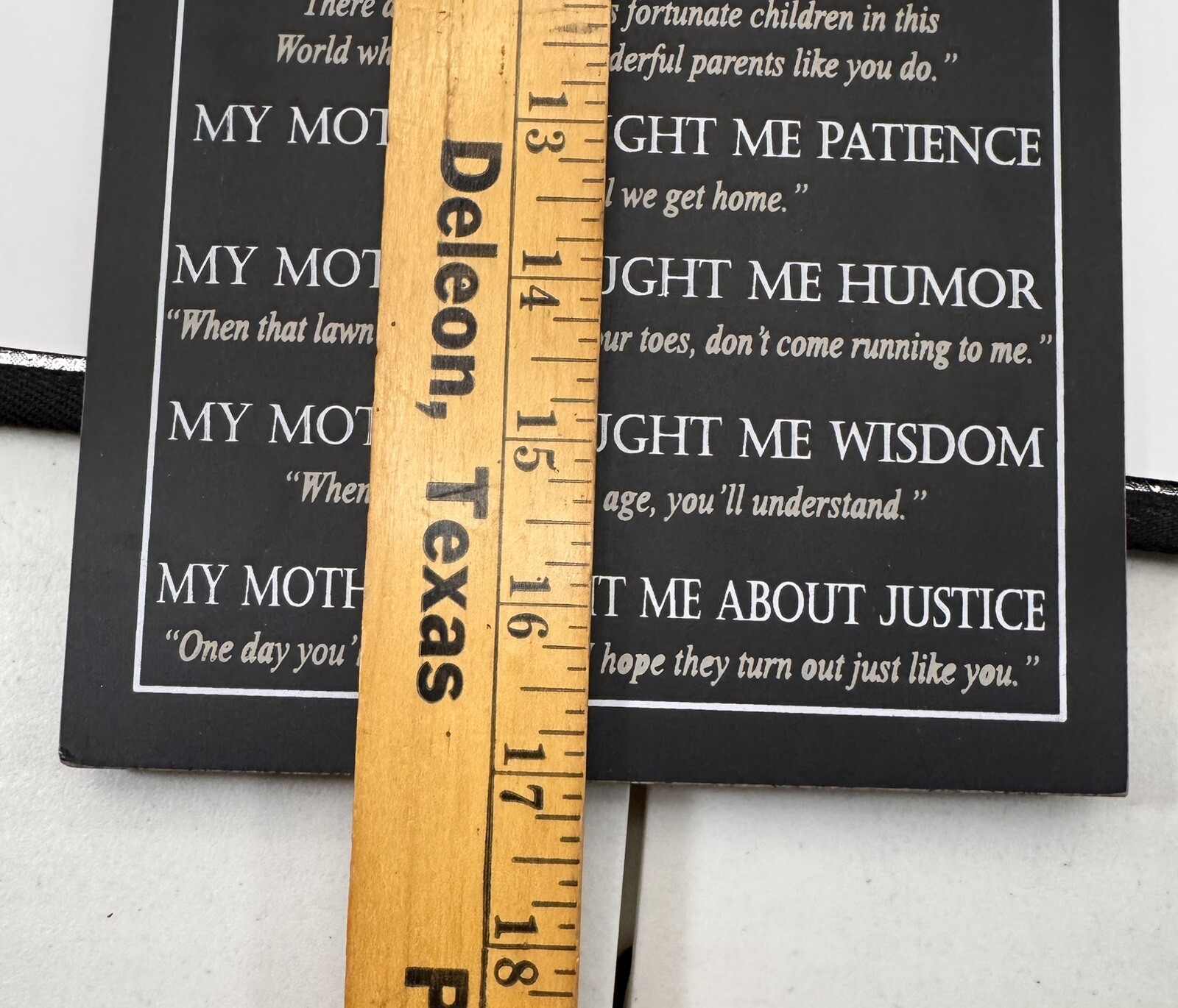 Life Lessons Taught By Mom Plaque, 6.5 x 13 In. Adams Co Funny Mother Sayings