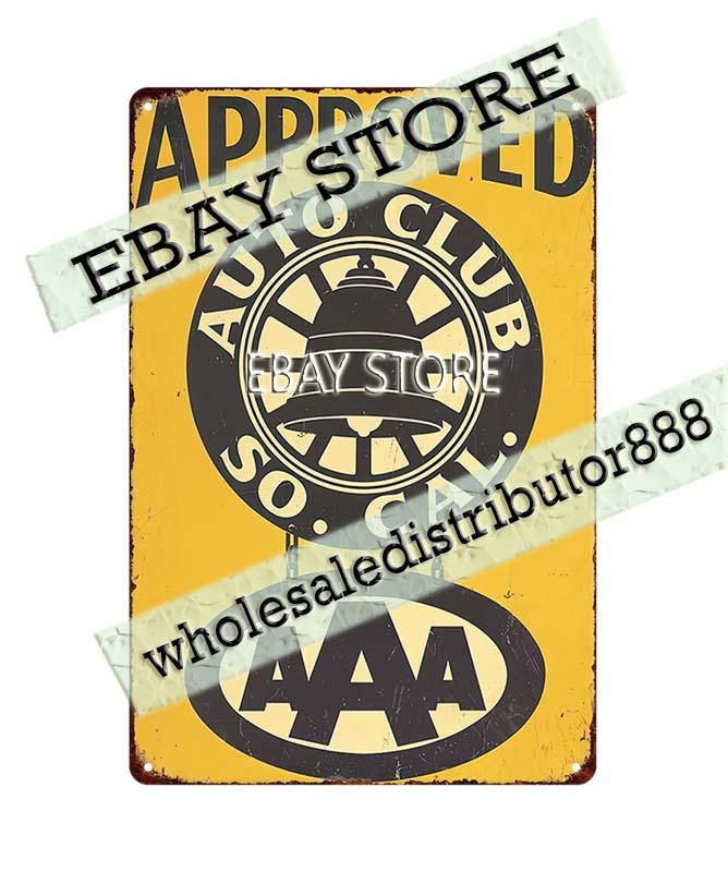 1930s Auto Club Southern California AAA tin sign