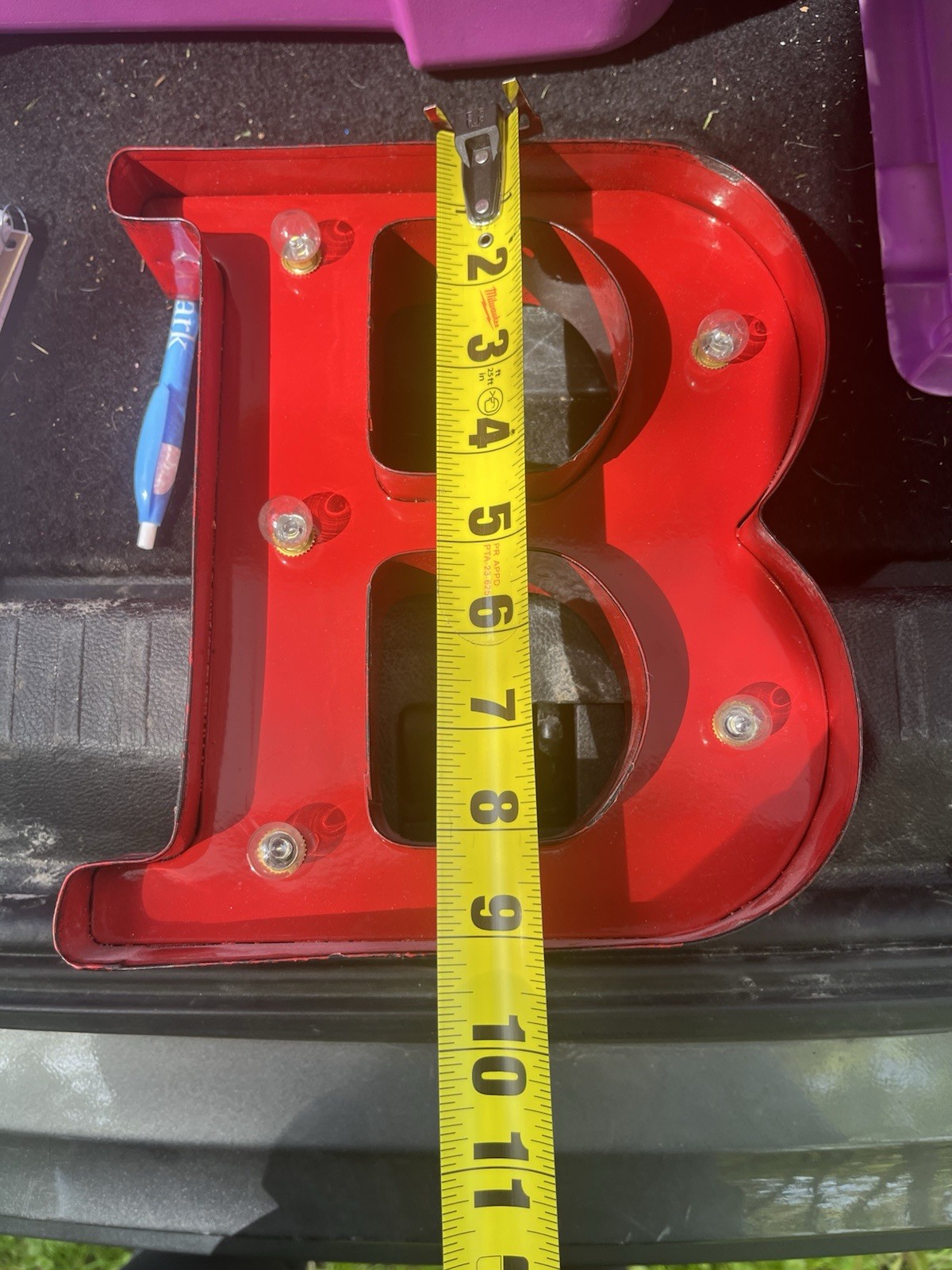 Marquee Metal “B” With Lights