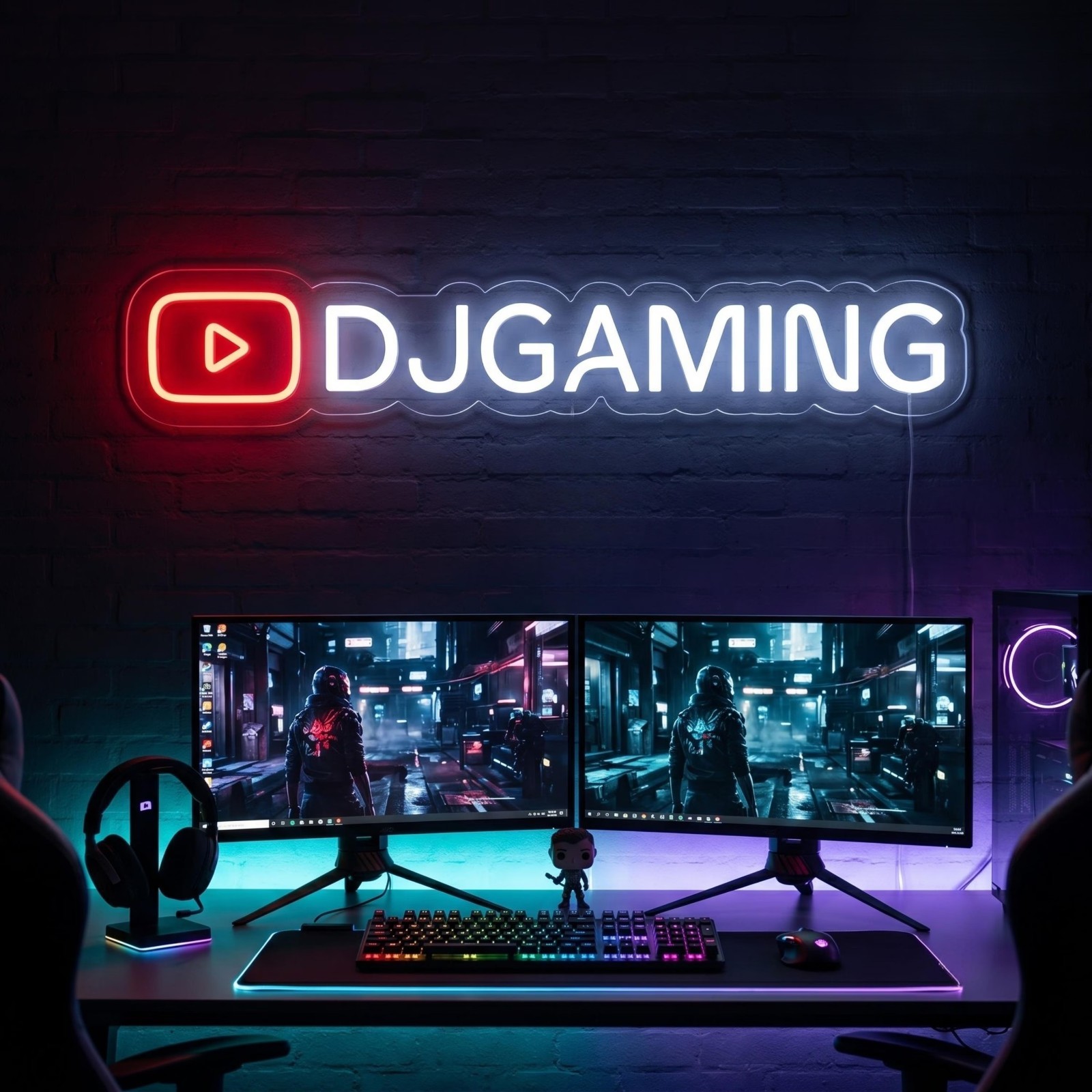 Custom Twitch Streamers Neon Sign Personalized Gamer Tag Sign Game Room Decor
