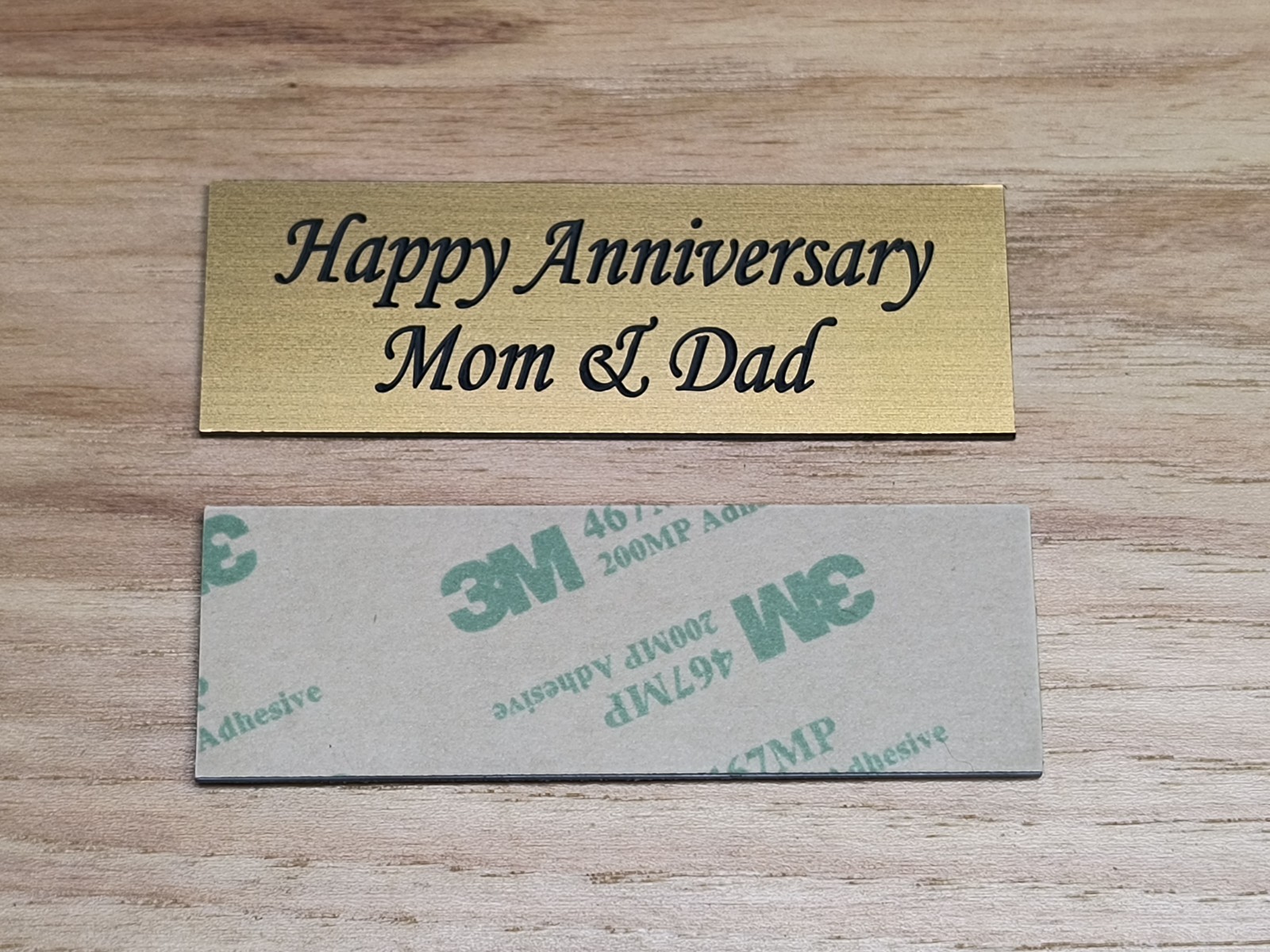 Custom Engraved 1″ x 3″ Brushed Gold finish Plate 1×3 Urn Memory of Plaque Sign