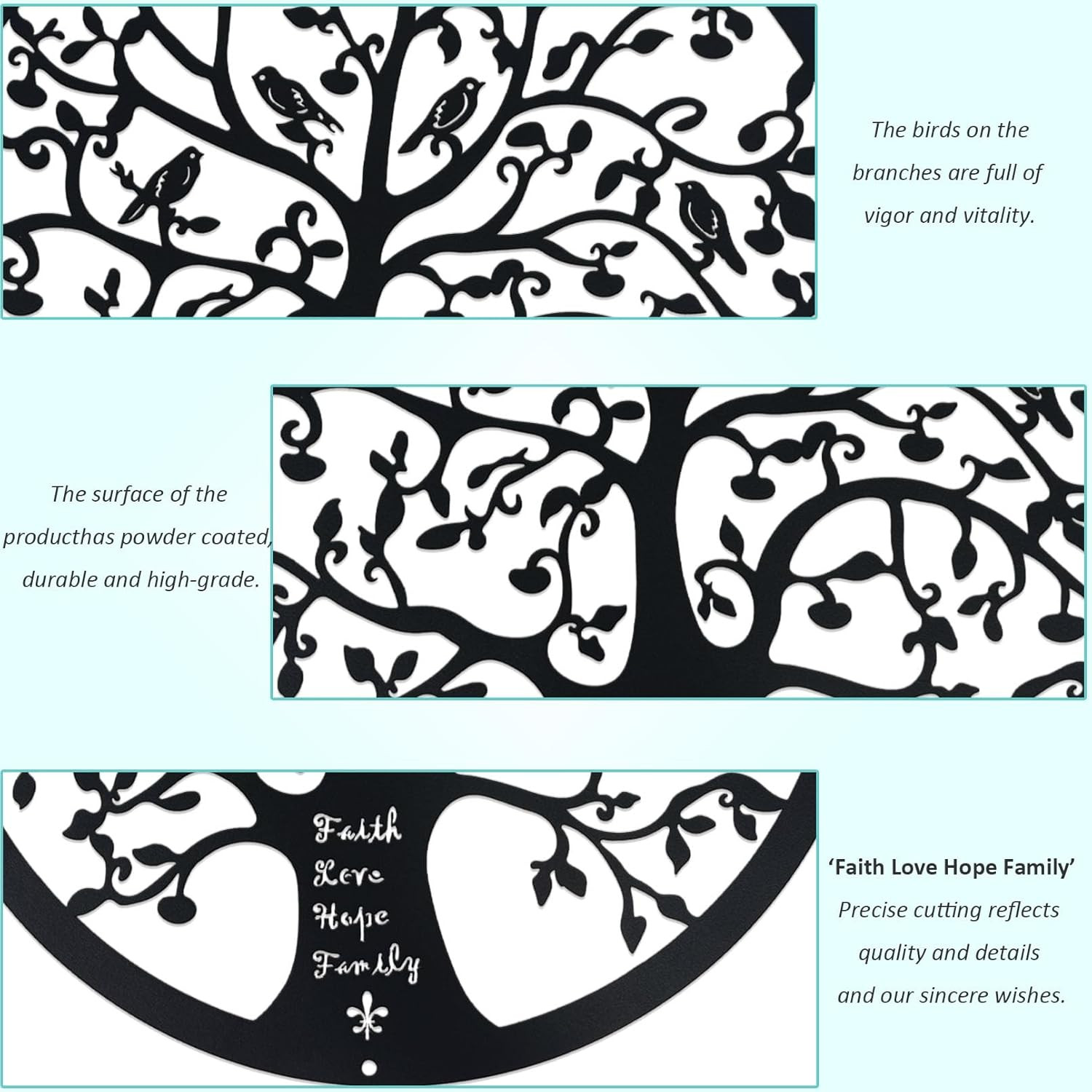 11 Inches Tree of Life Wall Art Metal Tree Life Wall Decor Family Tree Wall Plaq