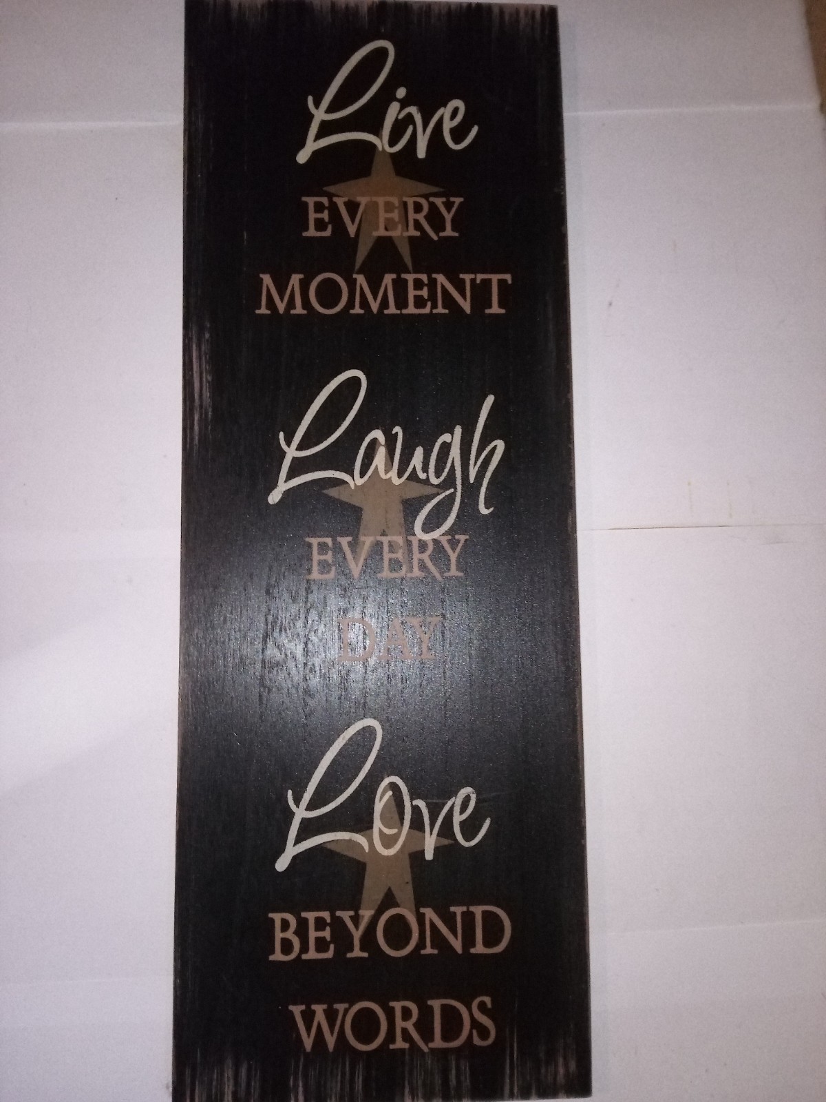 Live, Laugh, Love Sign Distressed Wooden Wall Decor 20″x 7″