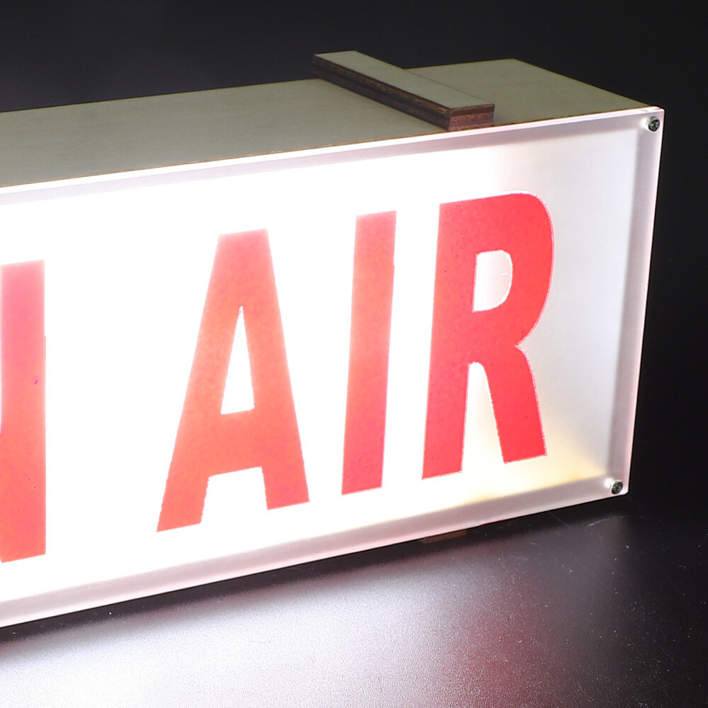 Wooden Light Sign LED Recording Sign Home Office Studio Bar Decoration