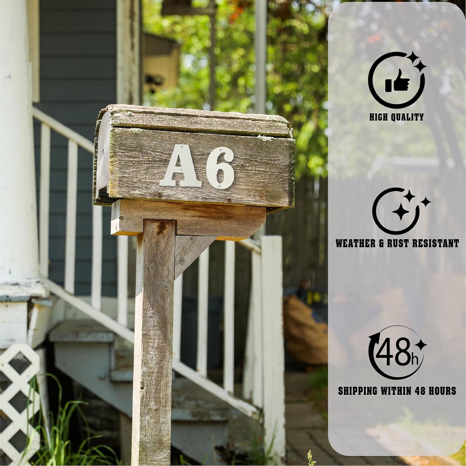 5 Inch House Numbers and Metal Letters for Outdoor Signs – Coated Address Letter