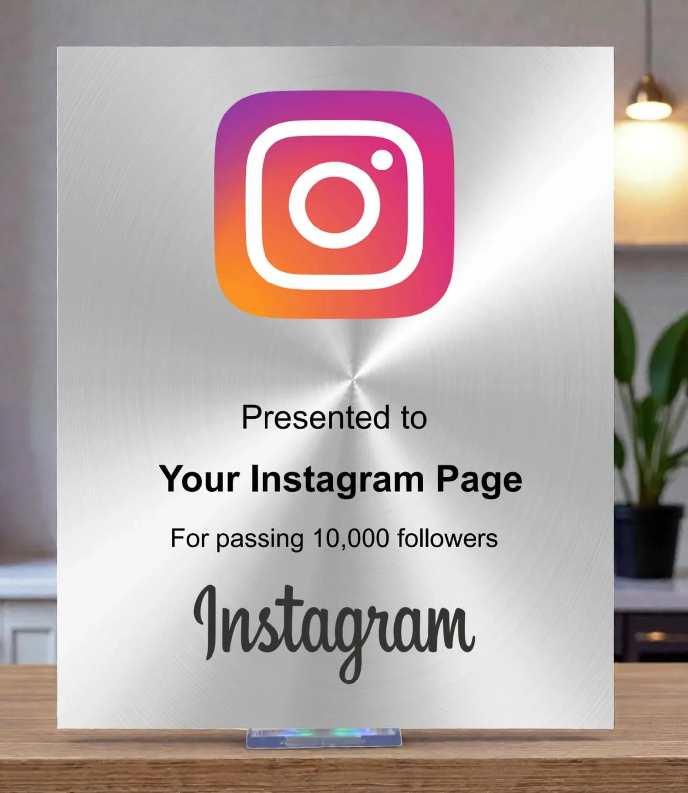 Instagram Social Media Custom Award 8×10 Photo Plaque | Made of Metal
