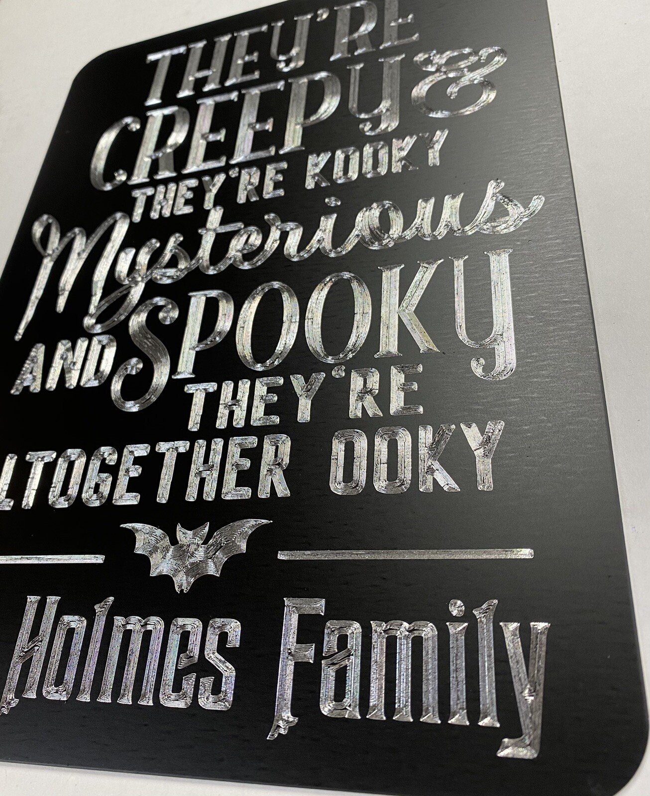 Engraved They’re Creepy Personalized Custom Name Halloween Home Decor 7×10 Sign
