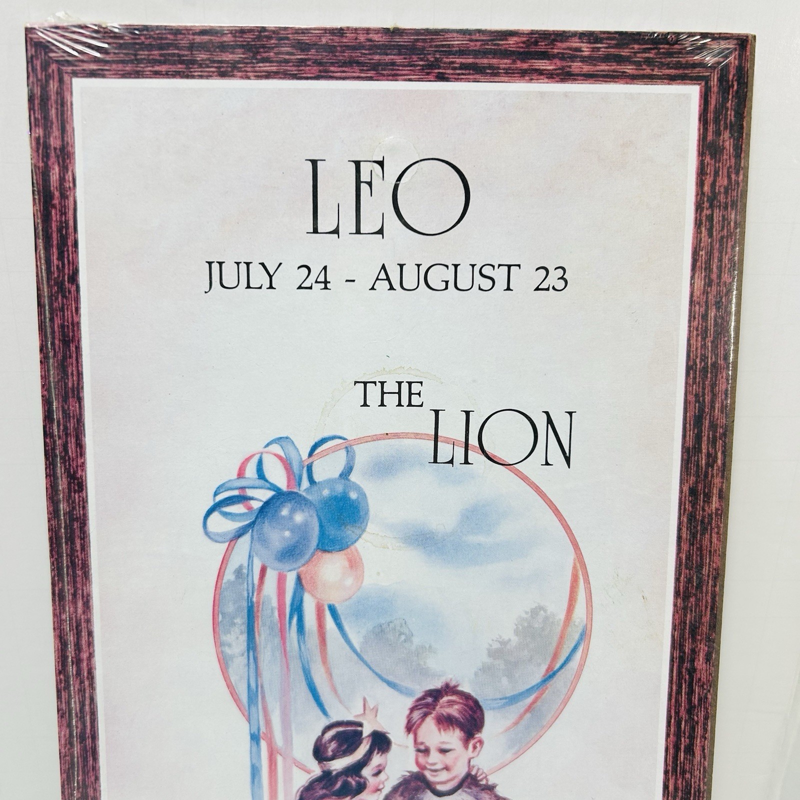 Vintage Leo Zodiac Wall Plaque Horoscope Lion Sign July August Wood Decor