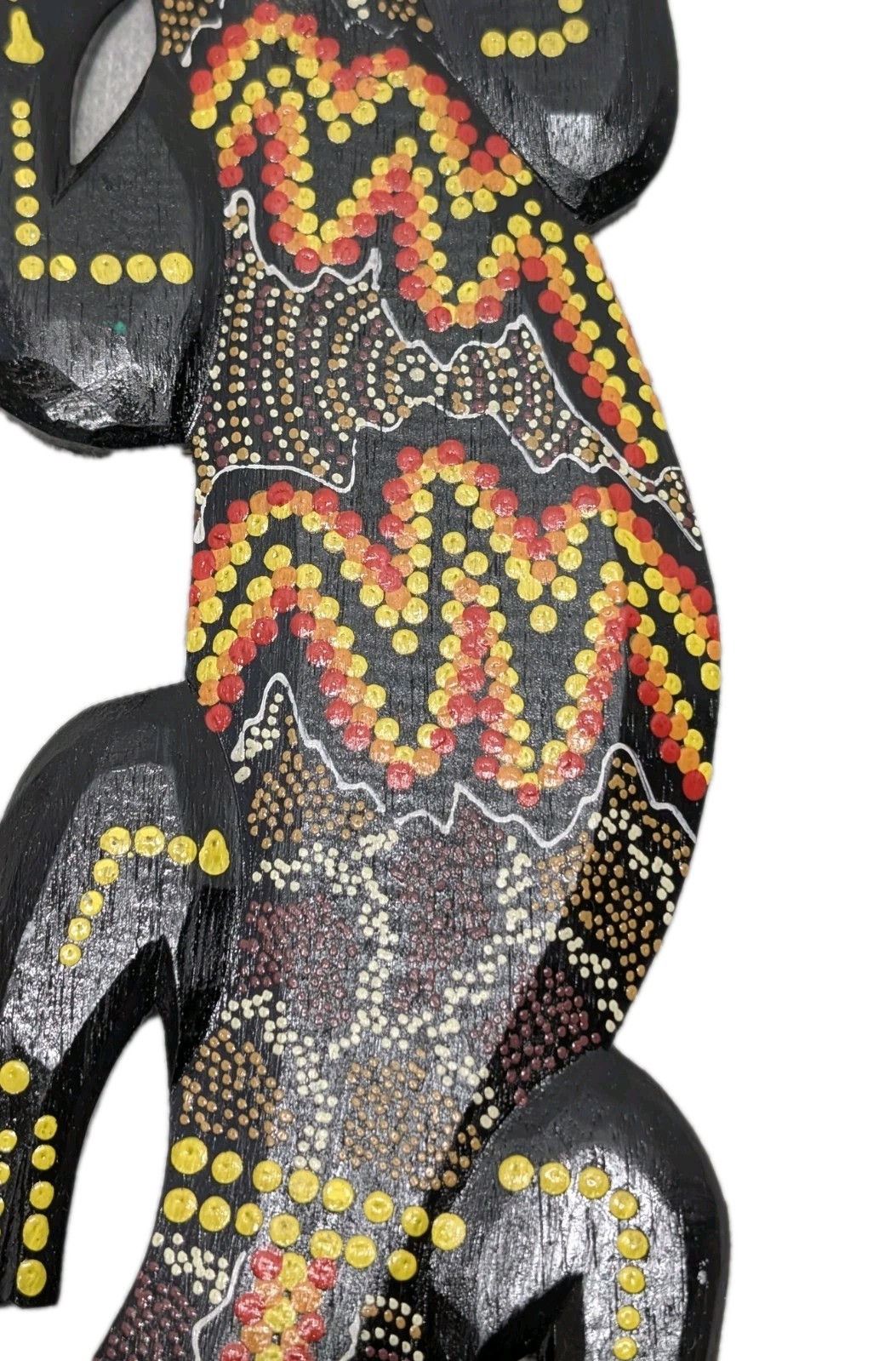 Hand Painted Gecko Wall Hanging Aboriginal Dot Art 19.5″ Assorted Color