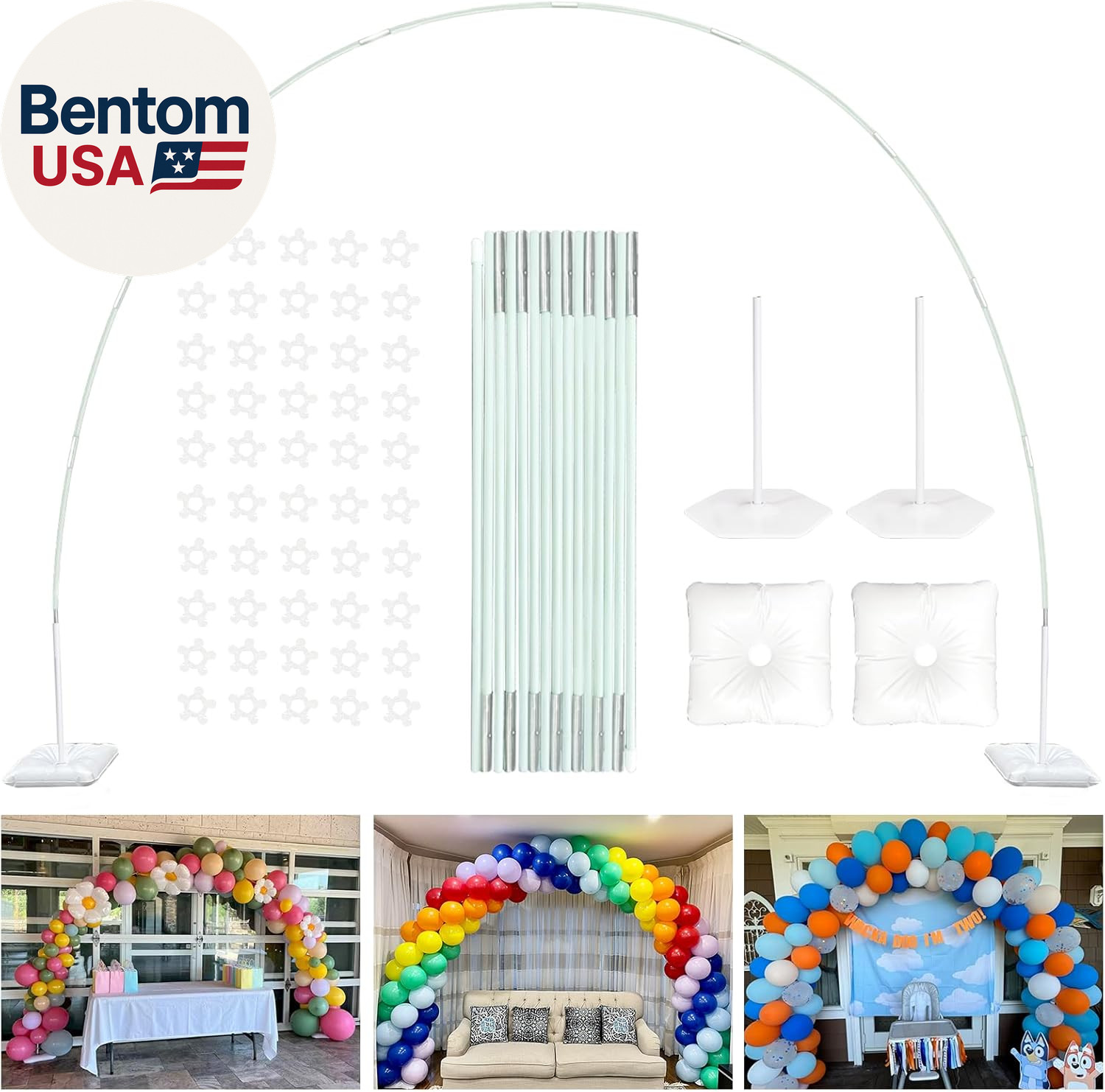 21Ft Balloon Arch Stand Kit, Free Combination in Width and Height (E.G. 10Ft X 7