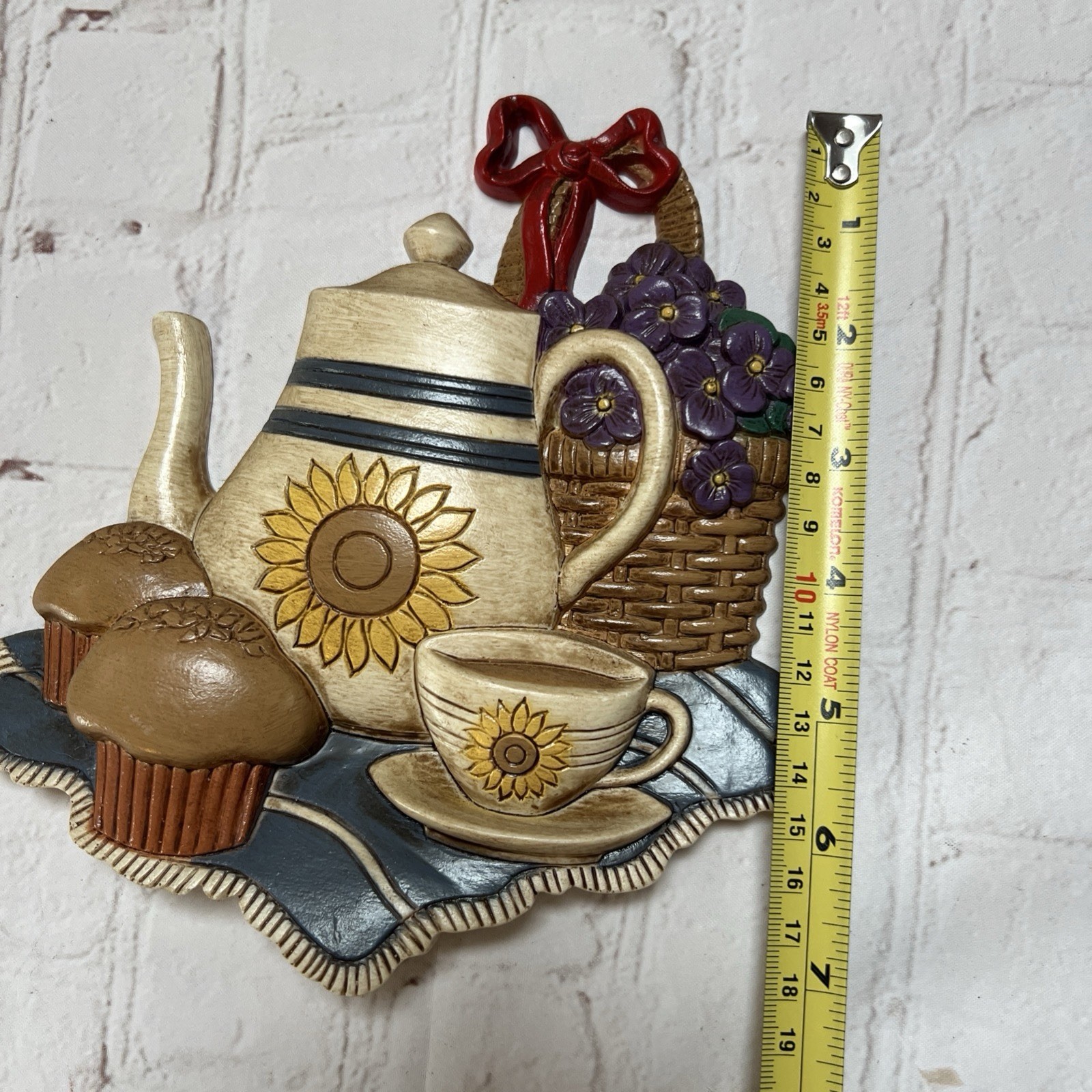 Vintage HOME INTERIORS Country Kitchen 3D Wall Hanging Decor Set of 3