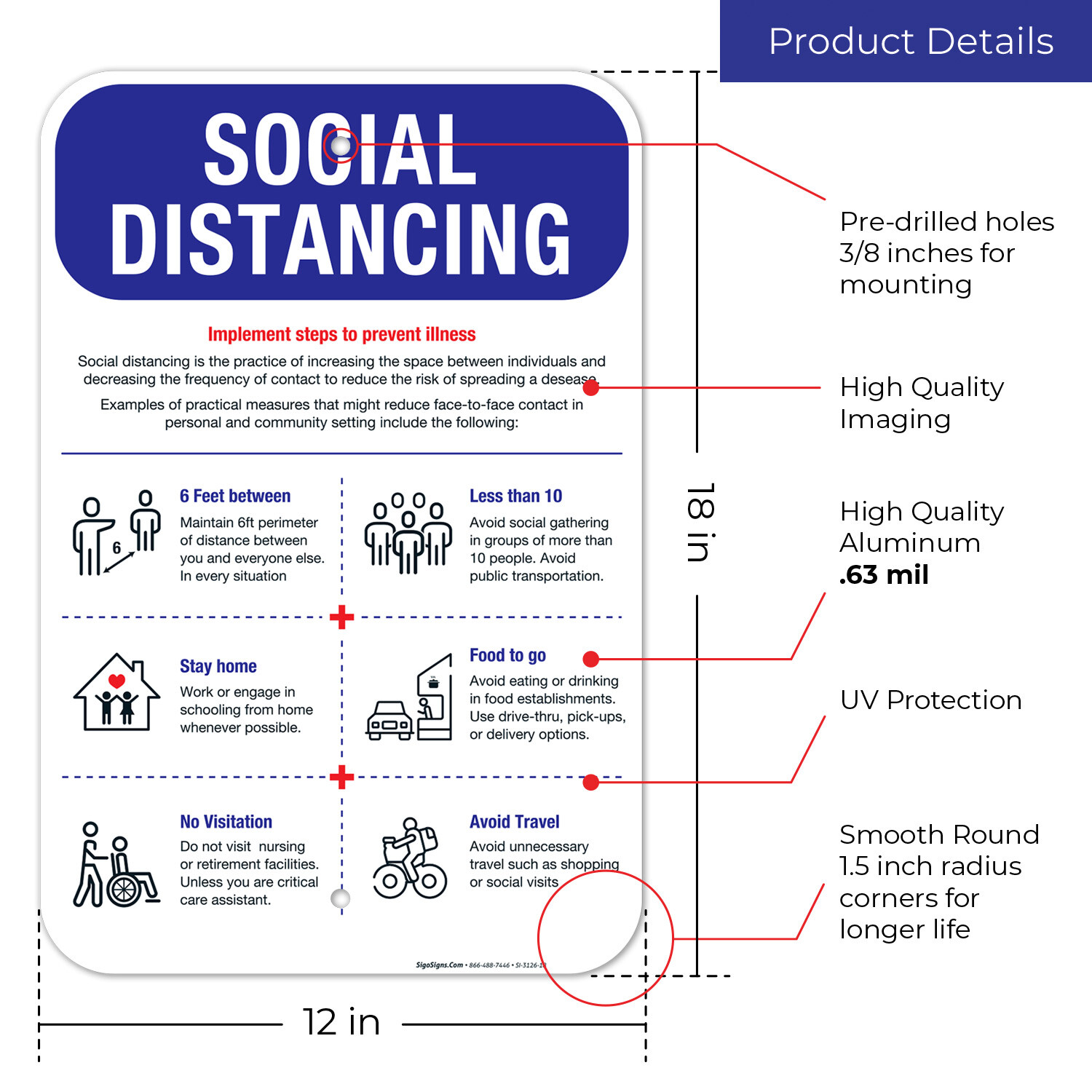 Social Distancing Sign,