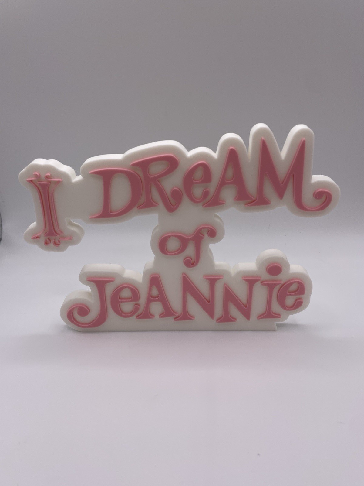 Custom I Dream of Jeannie 3D printed Sign, Wall Desk Shelf Art, Memorabilia