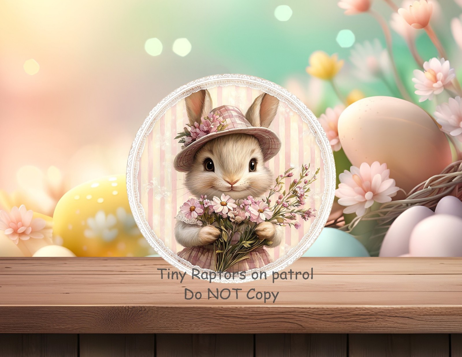 Easter~ Bunny~ 10 inch~ Metal~ Round ~Sign~ FREE shipping~ CHOICE~ Gifts