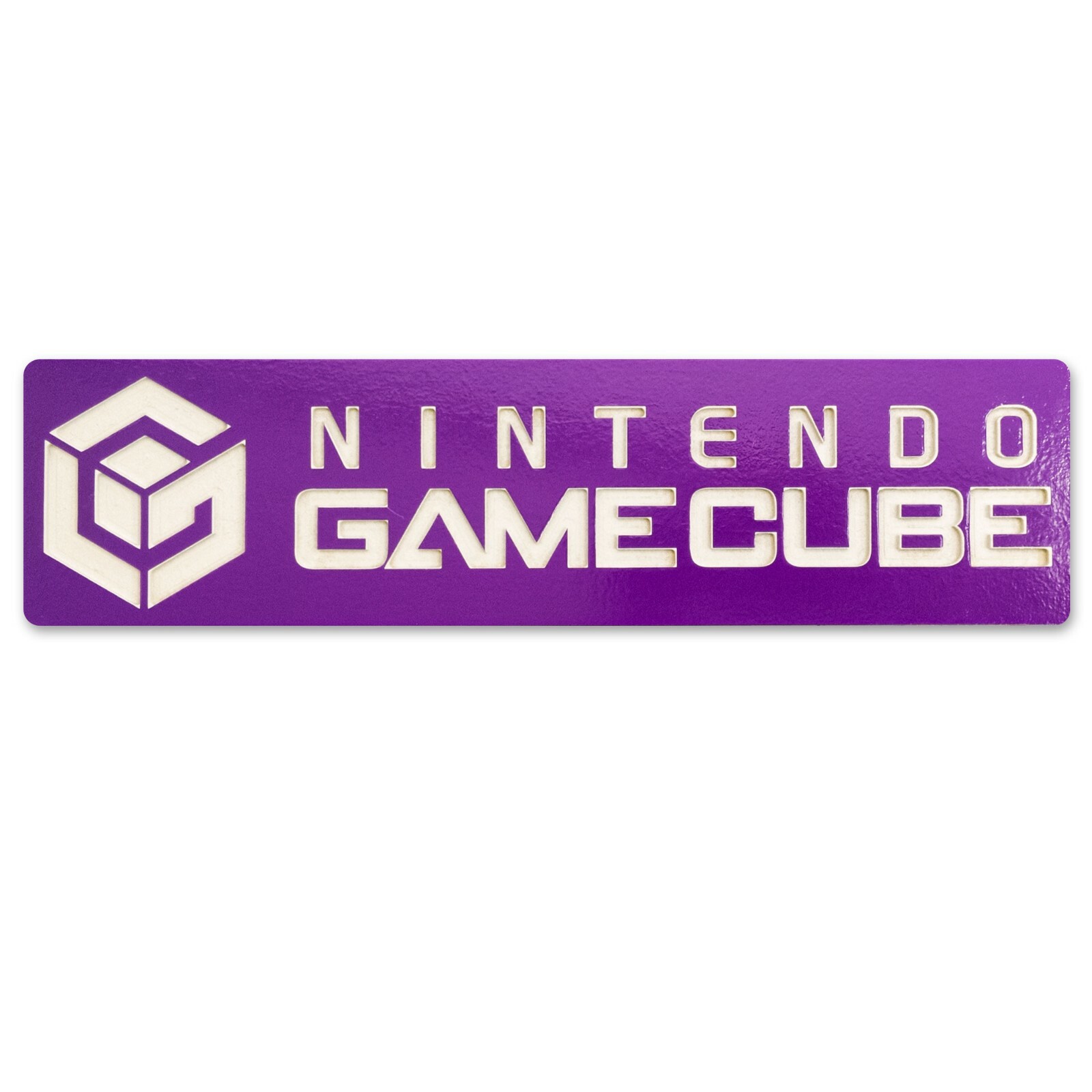 Large Engraved Nintendo Gamecube Logo Video Game Wall Art Collectable Sign