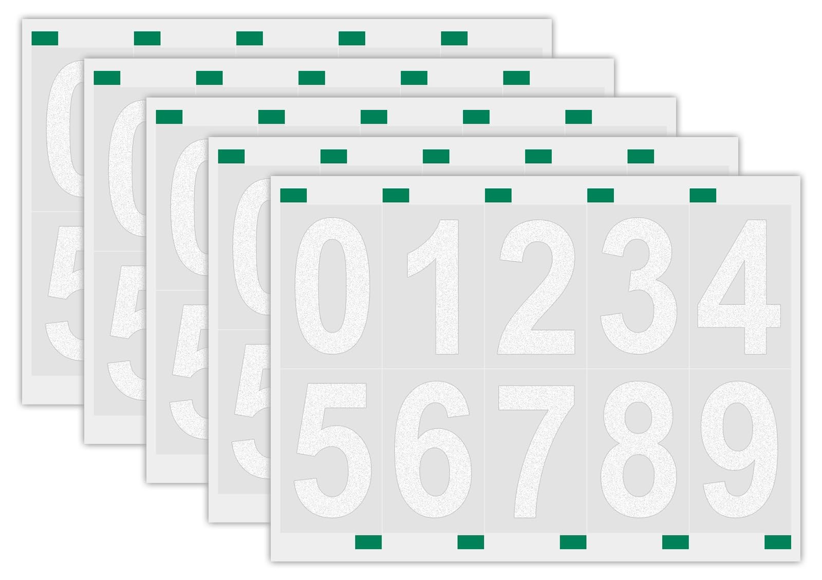 50 PCS 3 Inch Reflective Mailbox Numbers for Outside, 5 Sets Self Adhesive Vi…