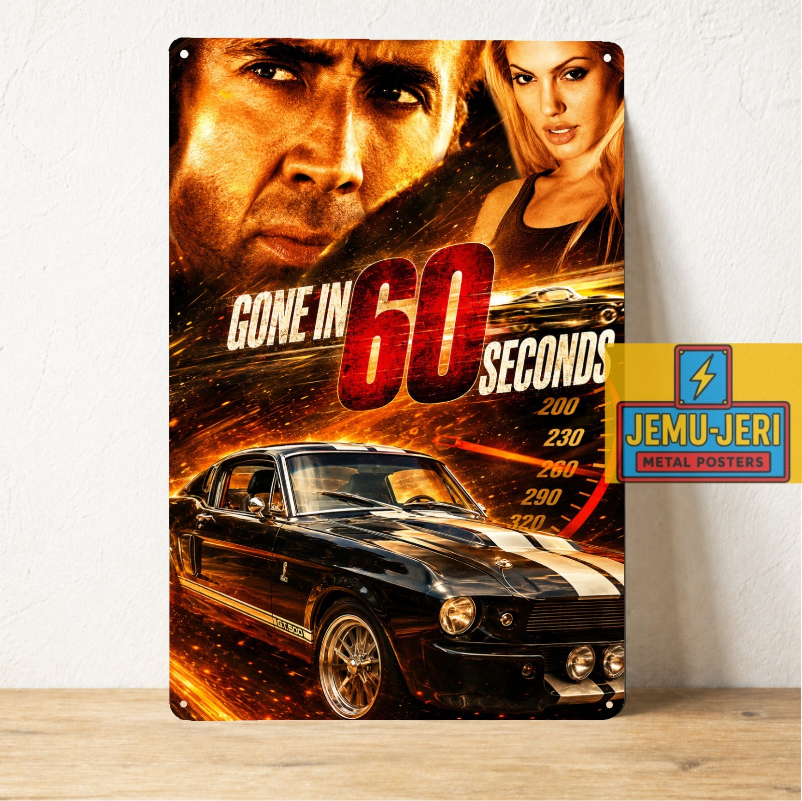 Gone in 60 seconds Movie Metal Poster – Tin Sign – Size 8*12inch