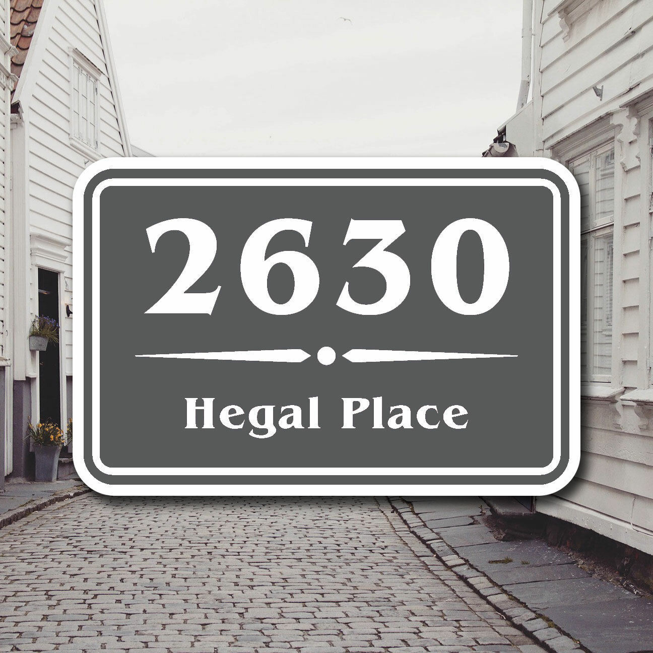 Custom Street Address Aluminum Sign / Plaque – Multiple Colors & Sizes