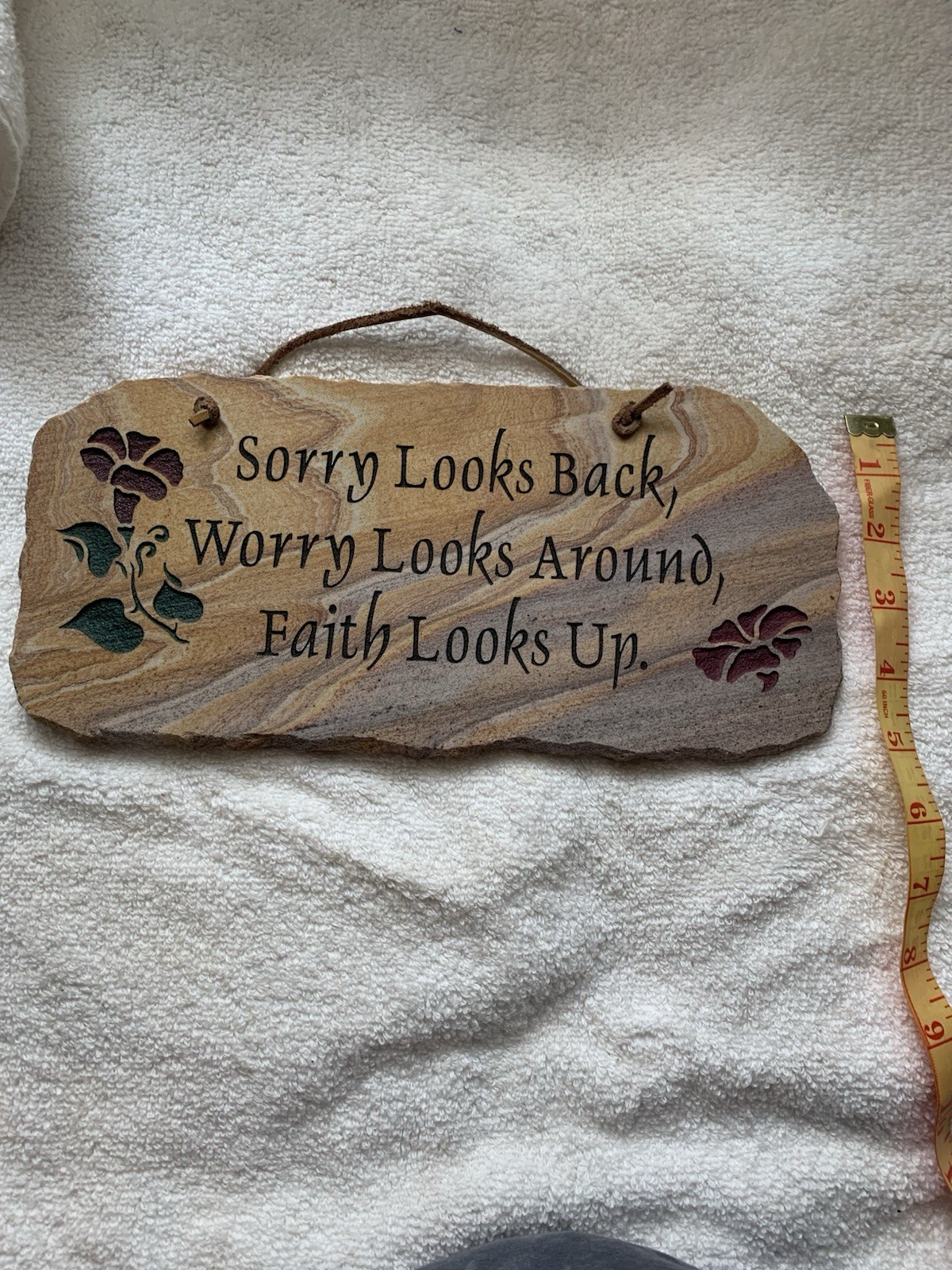 Beautiful Stone Inspirational Hanging Plaque