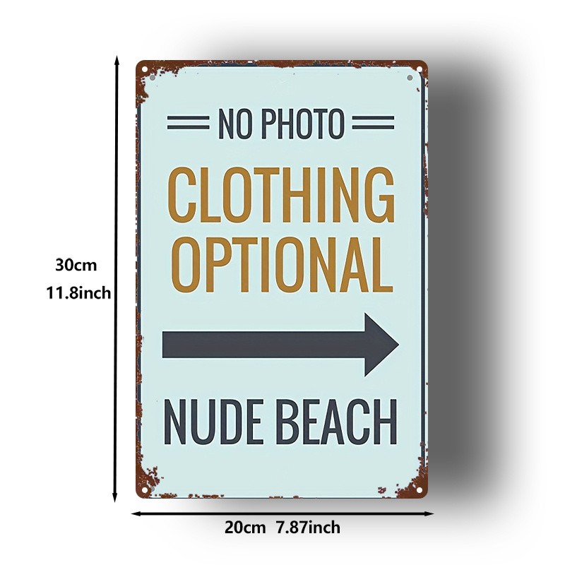 2D Flat Metal Sign 8×12 Inches Bathroom Decor