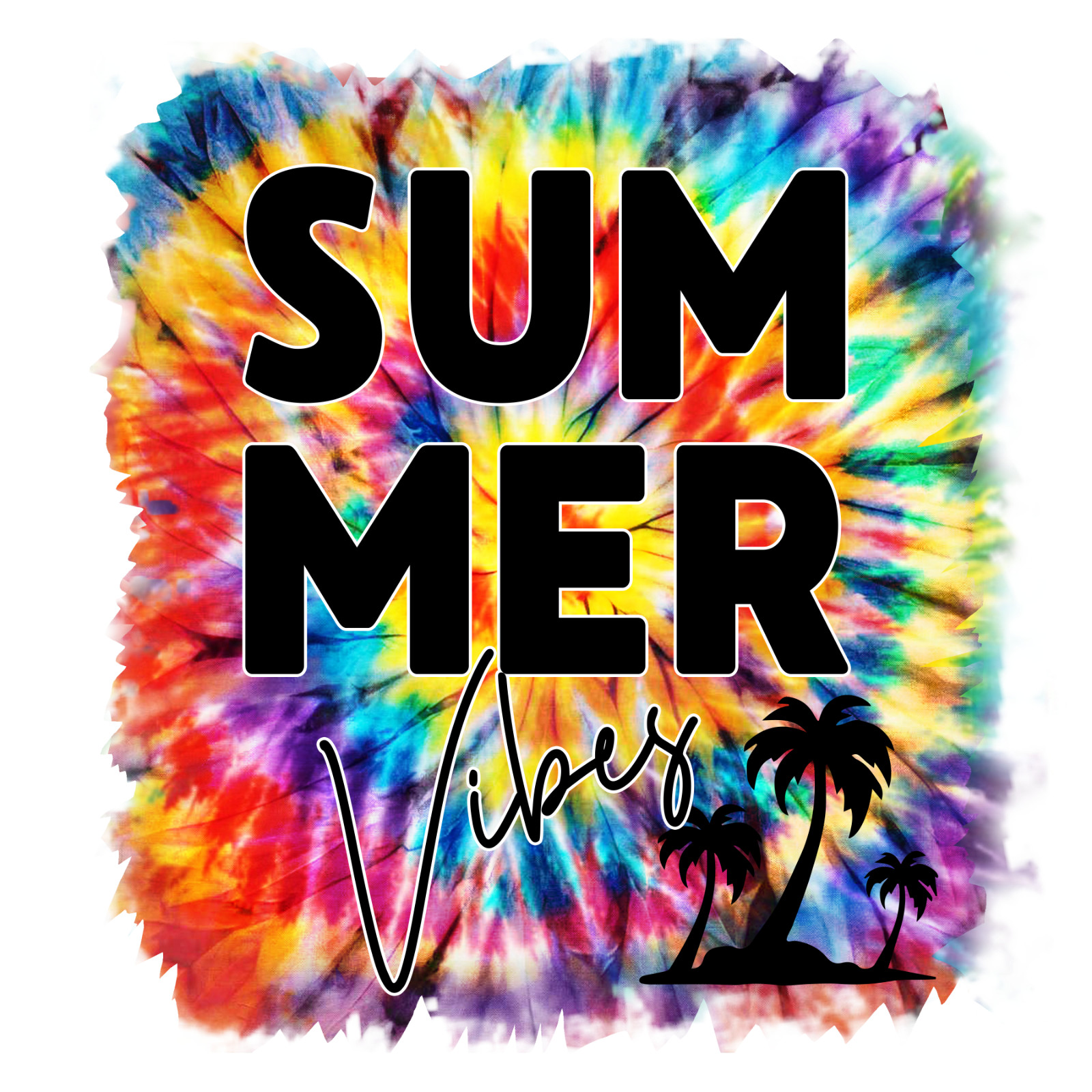 SUMMER VIBES Sublimation Print Ready to Press, Heat Transfer PICK YOUR SIZE