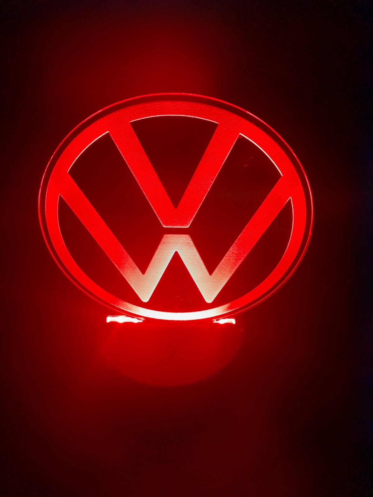 Edge Lit Tabletop Sign, Multi-Colored LED, Desk Lamp, Night Light Volkswagen