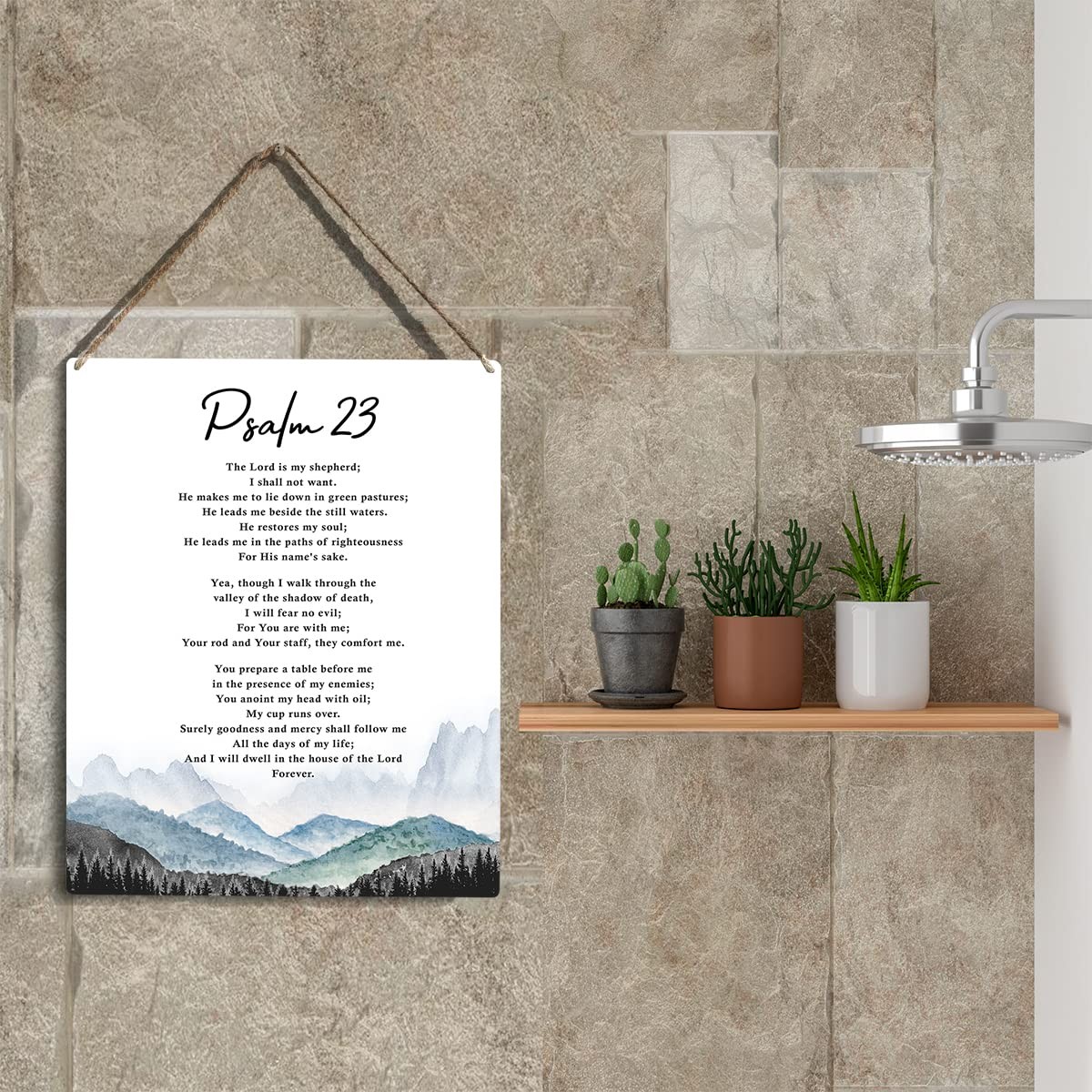 Christian Gifts Wall Decor Psalm 23 The Lord is My 8×10 inches, Psalm23