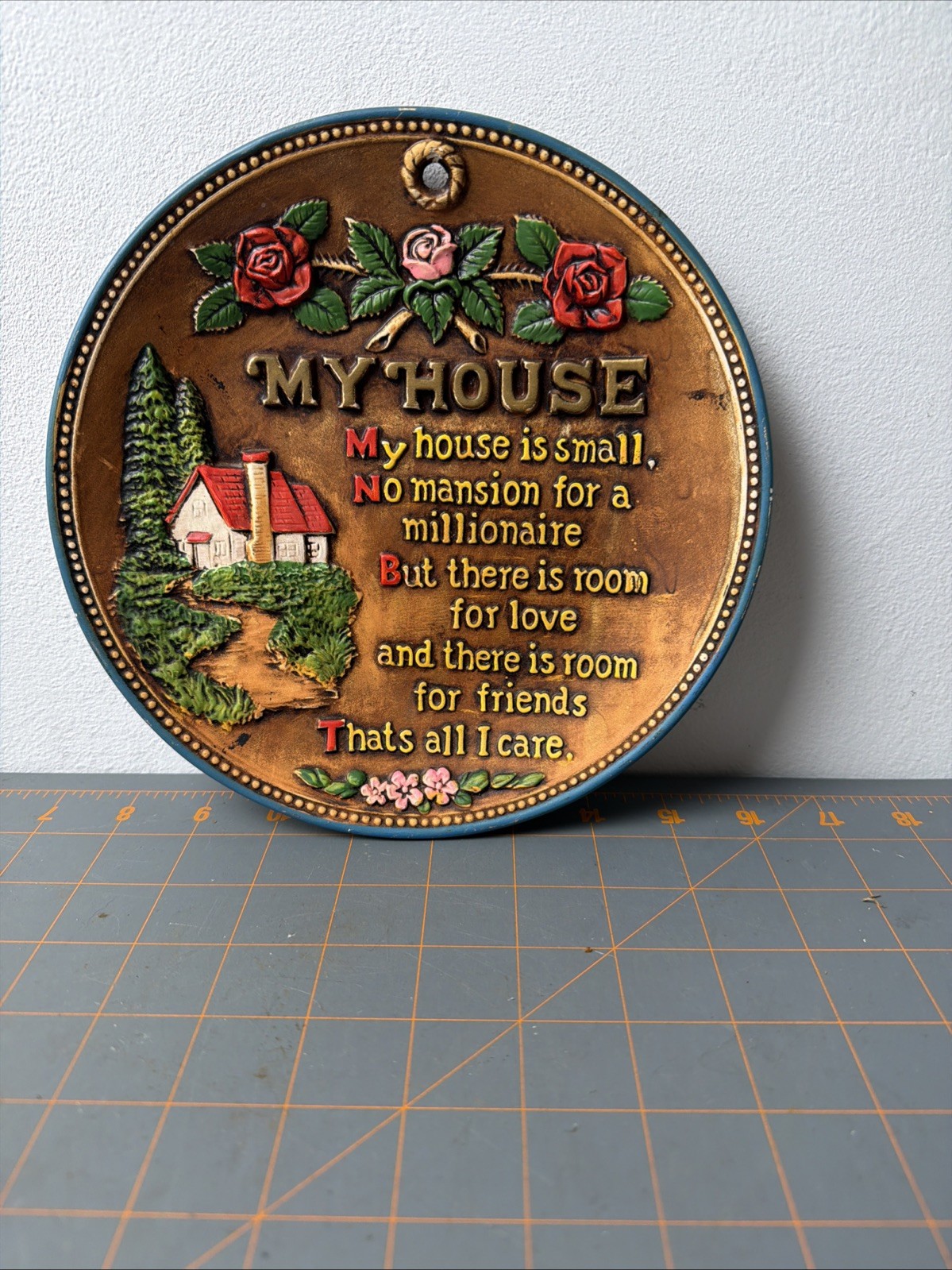 Vintage Decorative My House Is Small 3D Wall Plate/Hanging Japan Cottage Core