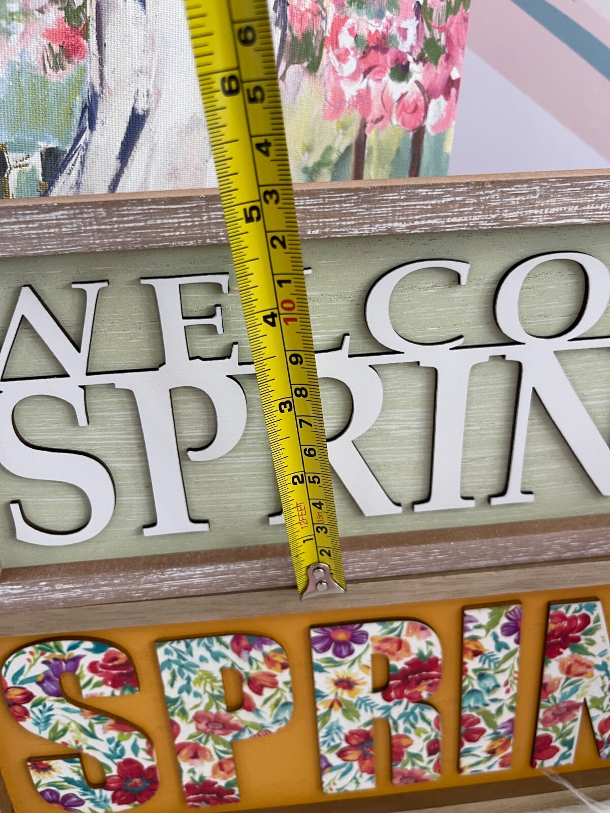 Pioneer Woman Floral Spring & Green Spring Wooden Sign