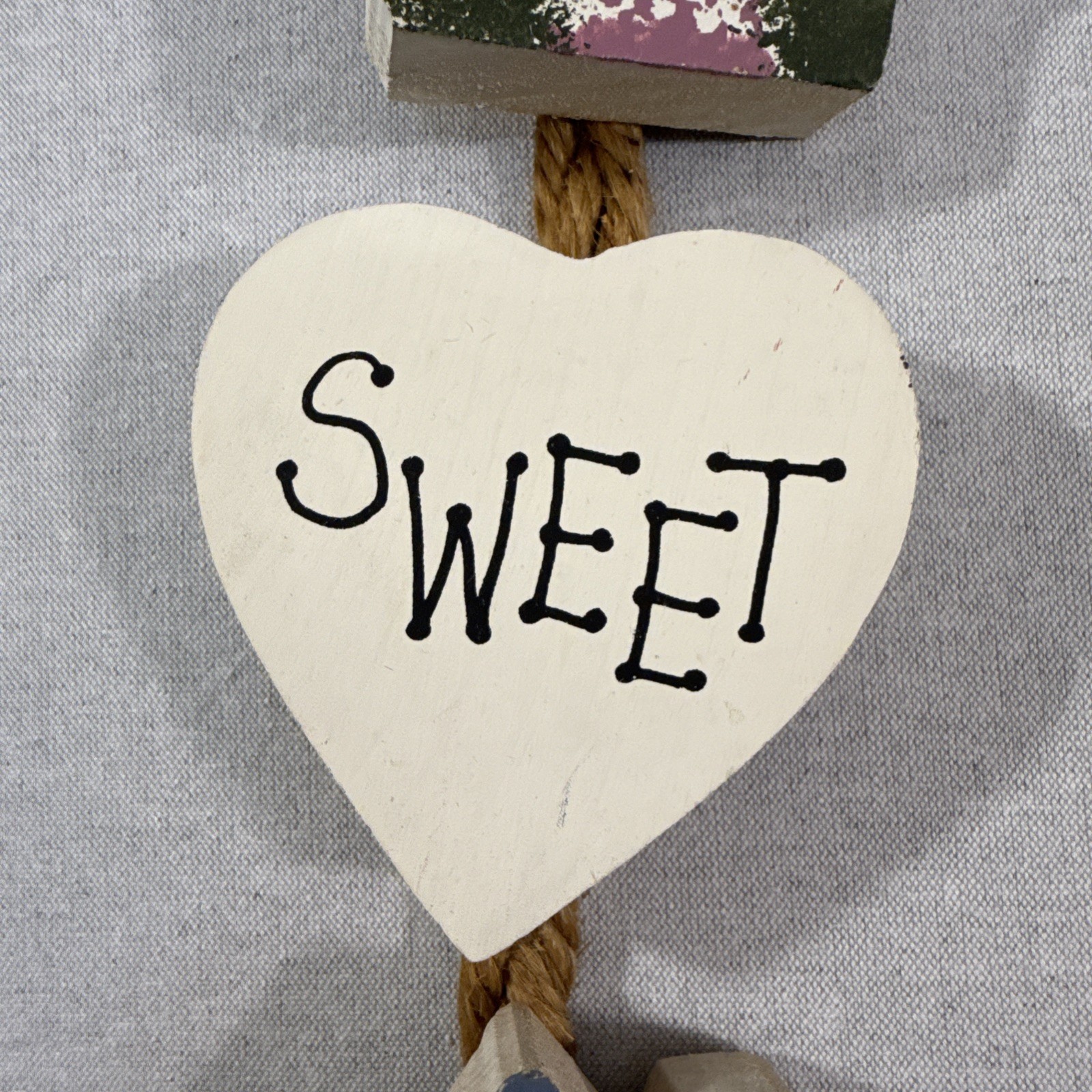 VTG Home Sweet Home 3 Pcs Wooden Wall Decor Houses Heart Rustic Country 1980s