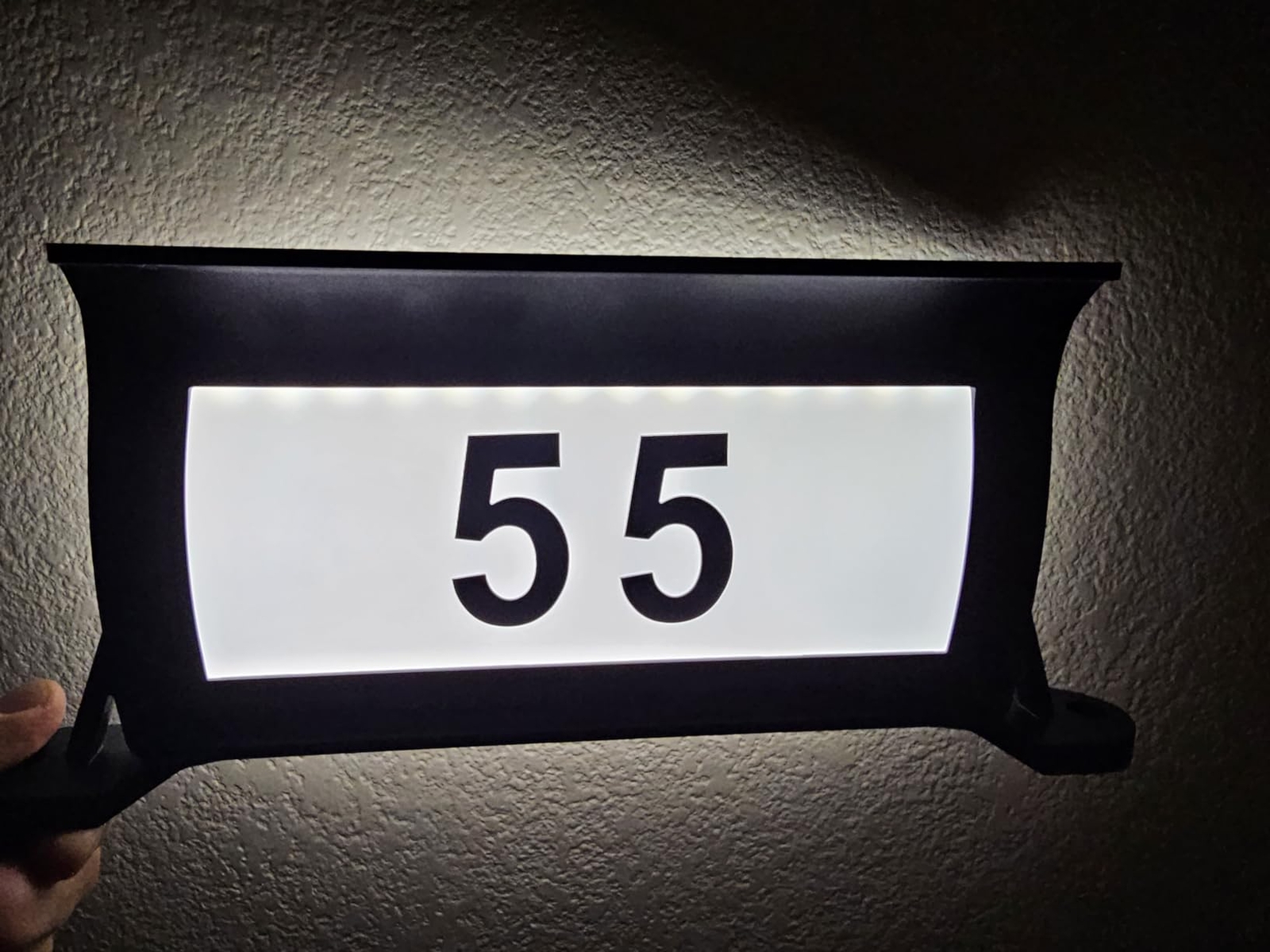 US Solar Power LED Light Sign House Street Door Address Plaque Number Plate Lamp