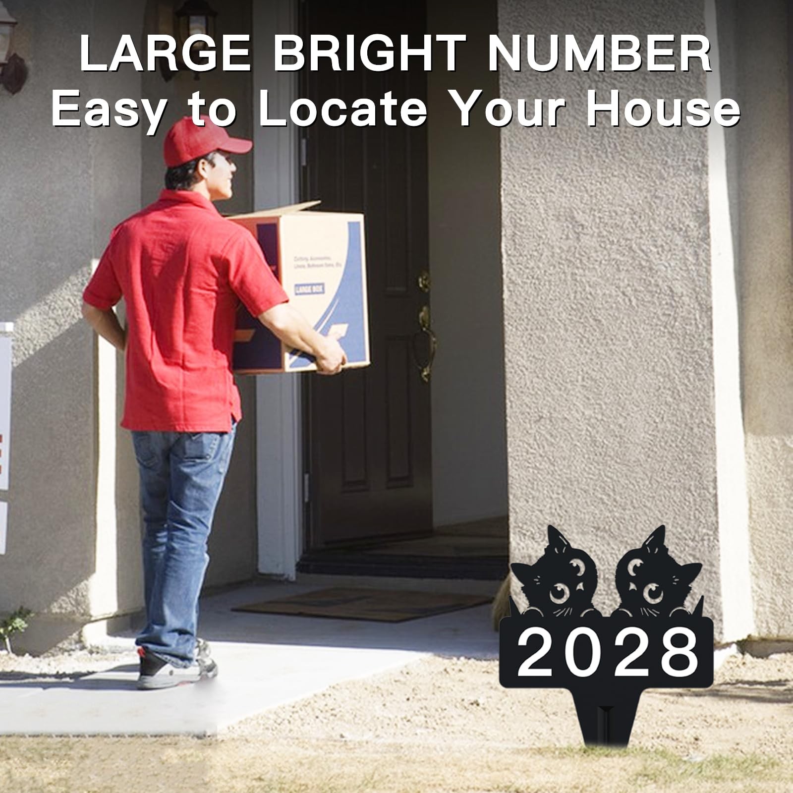 Address Plaques for House, Cat Metal Address Plaque for Outside, Street Name …