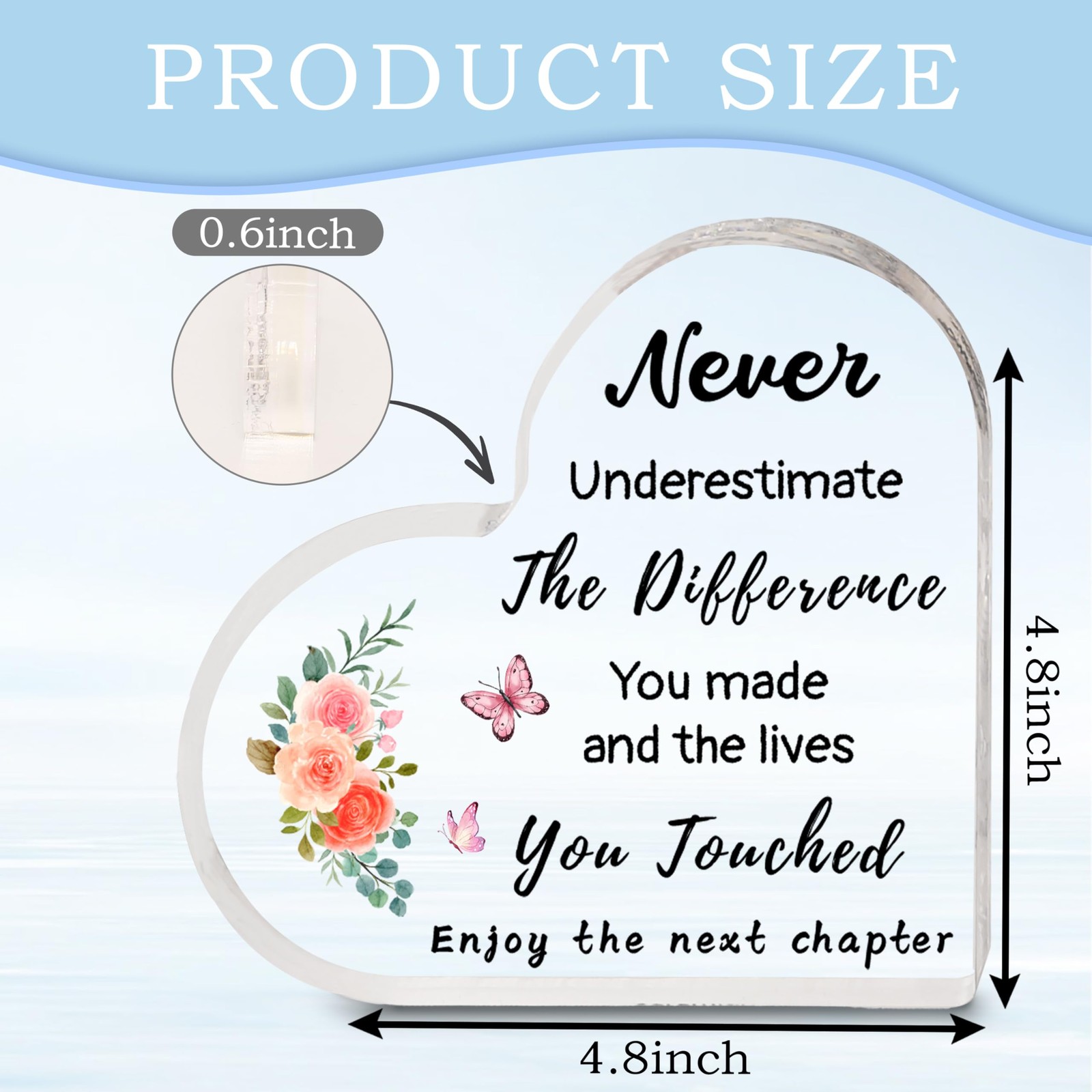 Retirement Gift for Woman Thank You Gifts Acrylic Plaque Decorative Sign Goi…