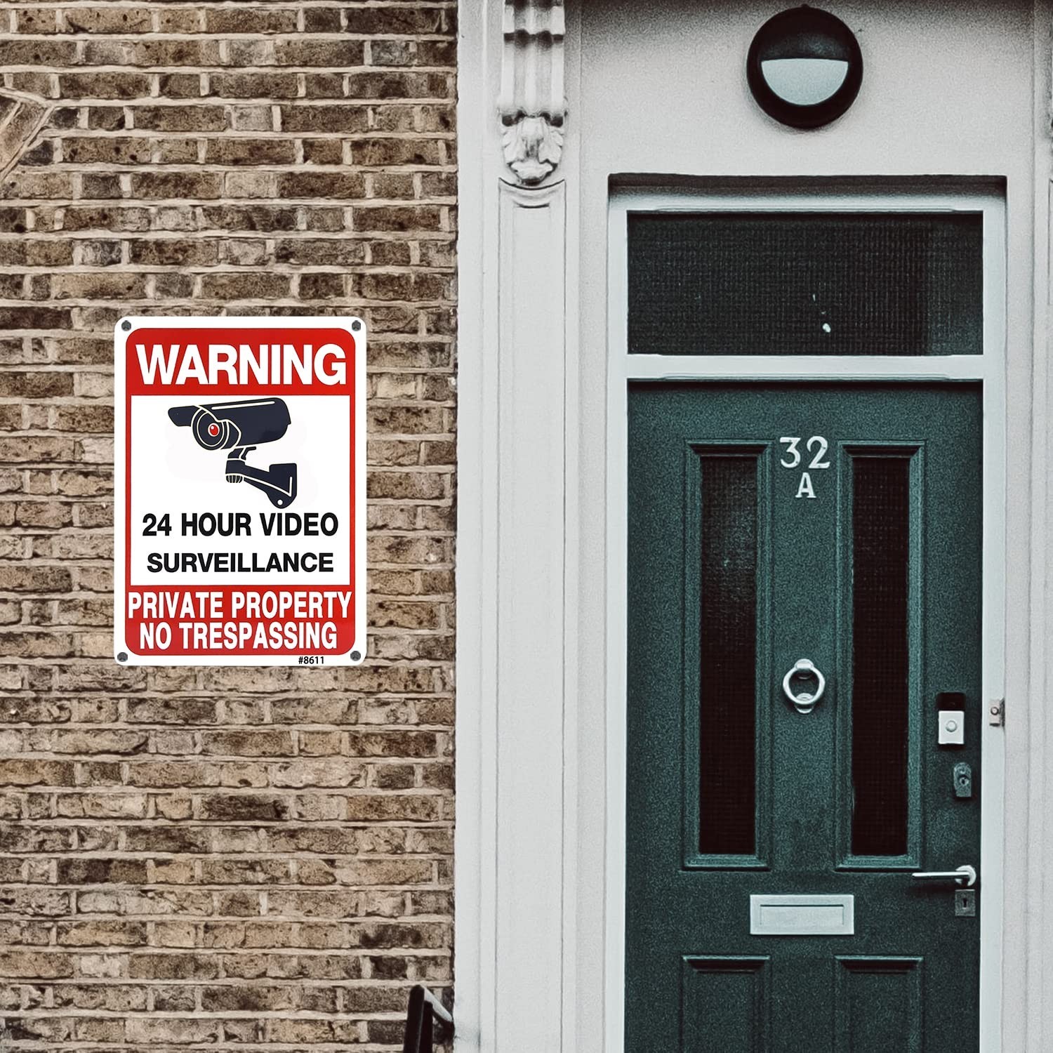 Weatherproof Video Surveillance Warning Signs – 4-Pack No Trespassing 10×7 Signs