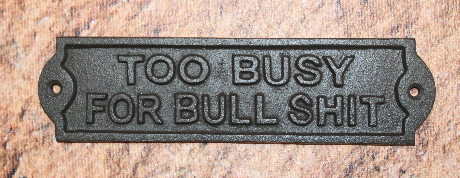 2-TOO BUSY FOR BULLSHIT Metal Humorous Sign,Country Decor,Shop Wall Sign,W-65